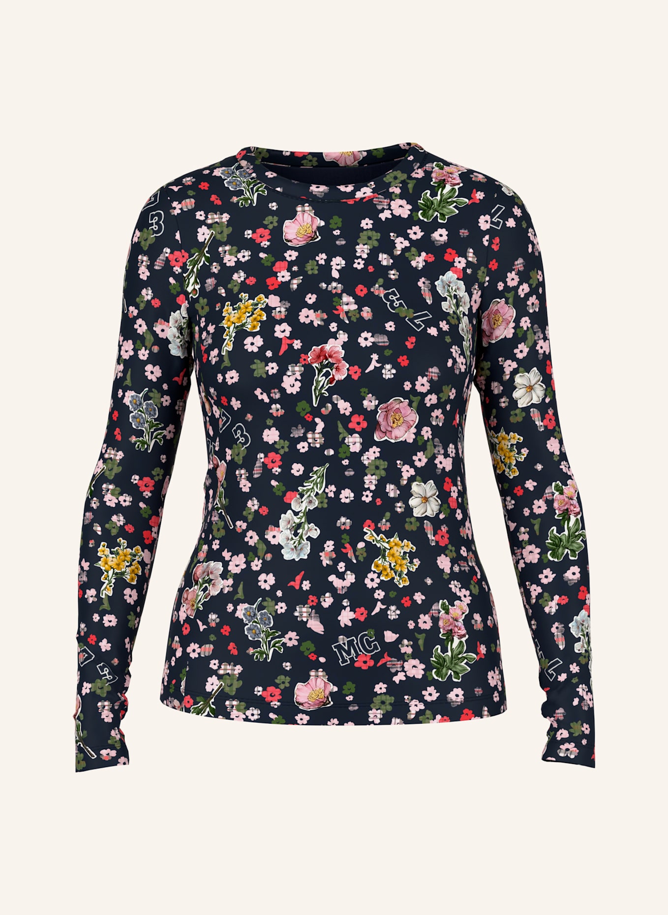 MARC CAIN T-Shirt: DUNKELBLAU