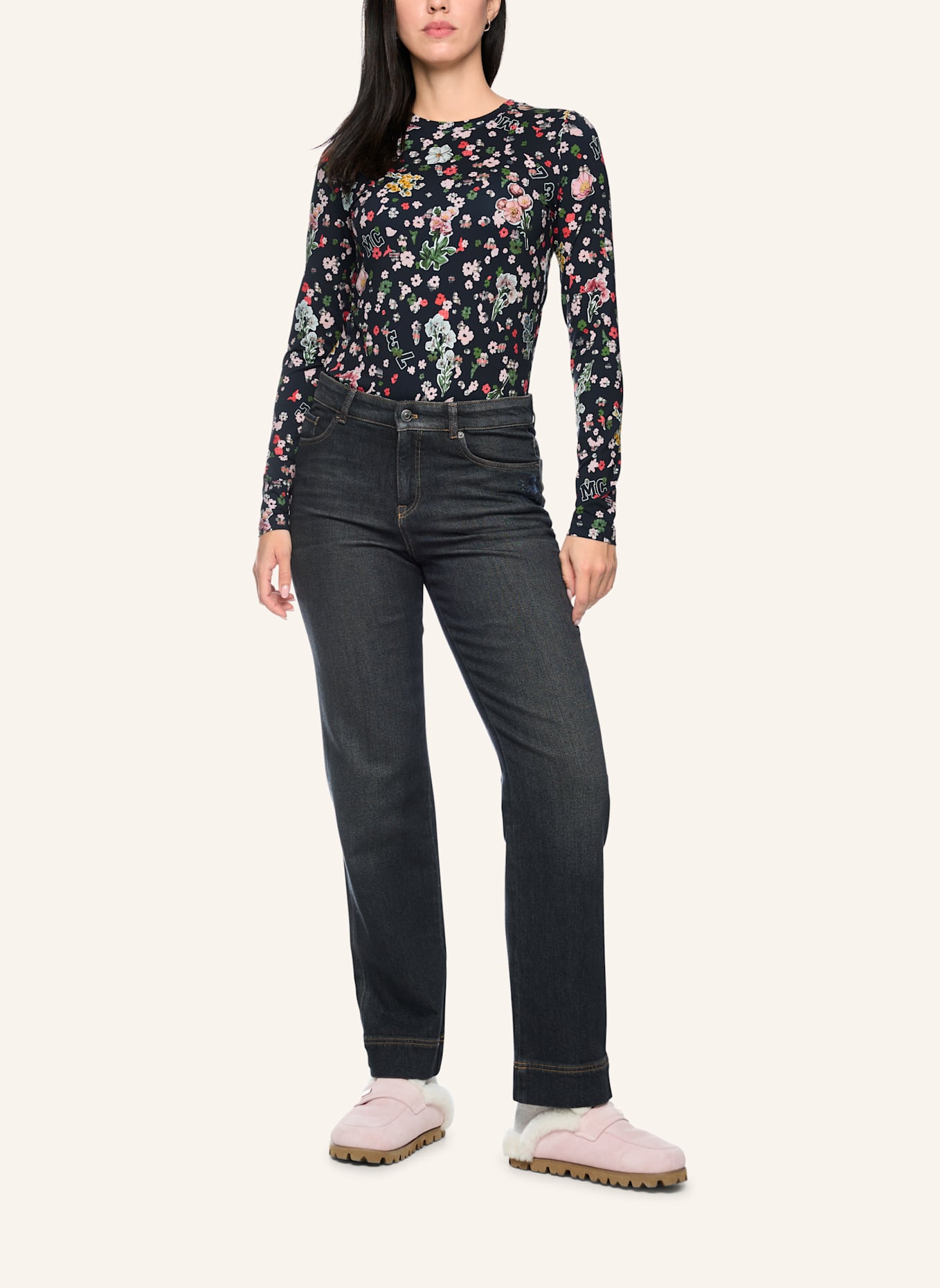 MARC CAIN T-Shirt: DUNKELBLAU