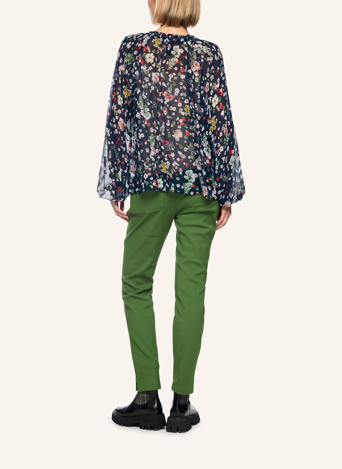 MARC CAIN Bluse: DUNKELBLAU