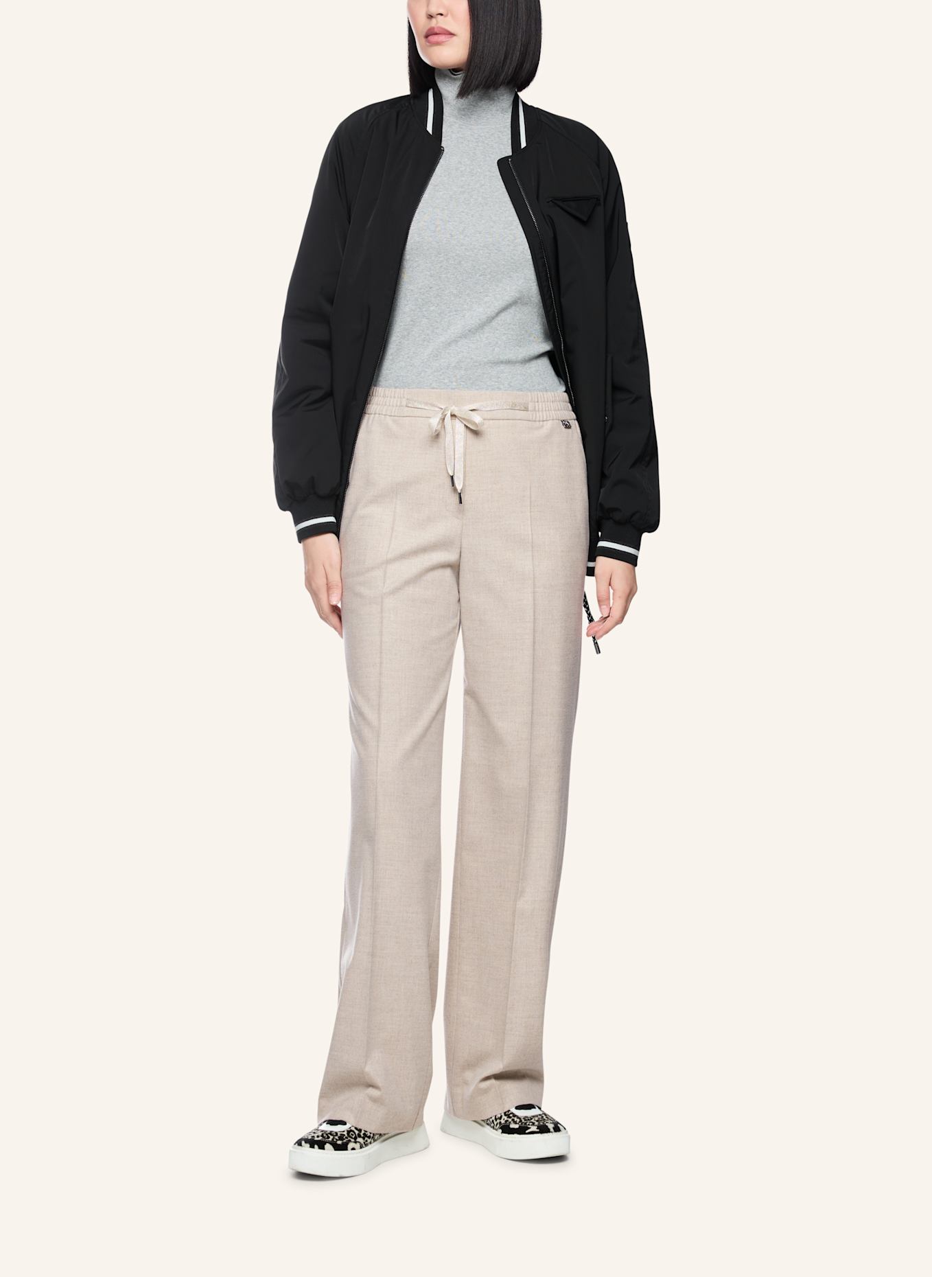 MARC CAIN Marlenehose WASHINGTON aus Flanell: CREME