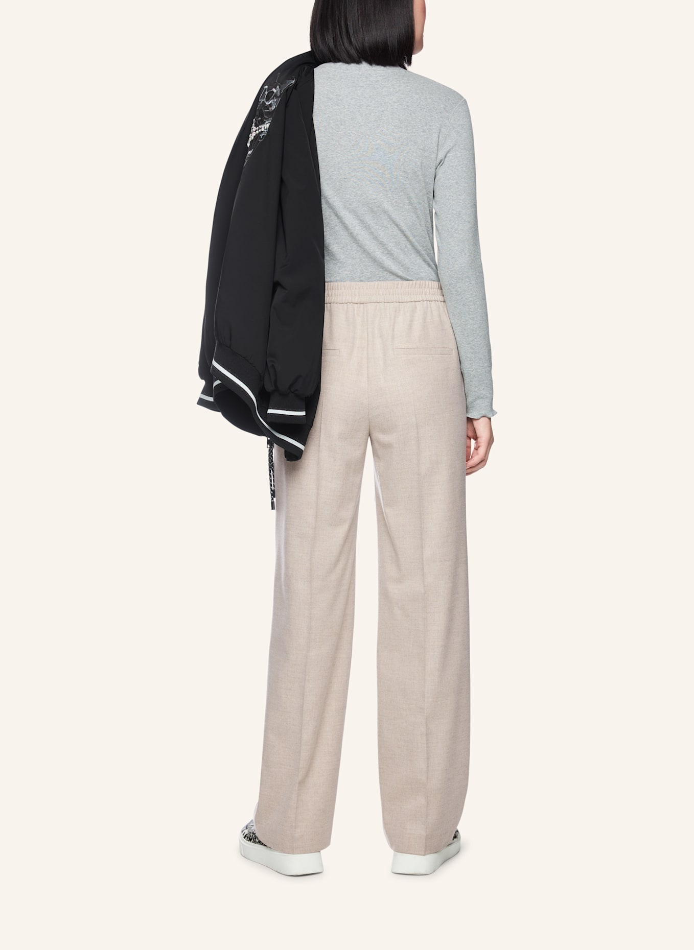 MARC CAIN Marlenehose WASHINGTON aus Flanell: CREME