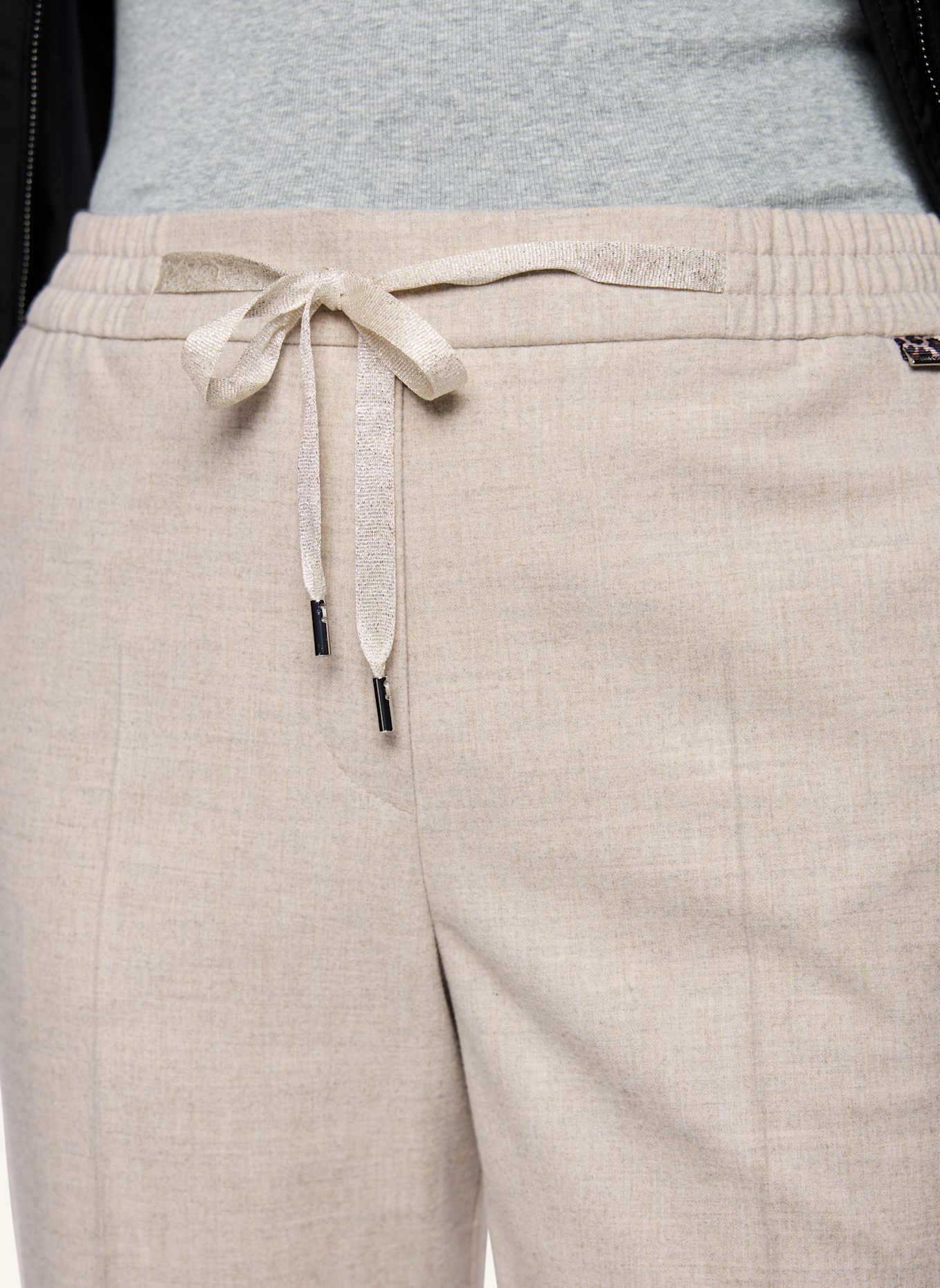 MARC CAIN Marlenehose WASHINGTON aus Flanell: CREME