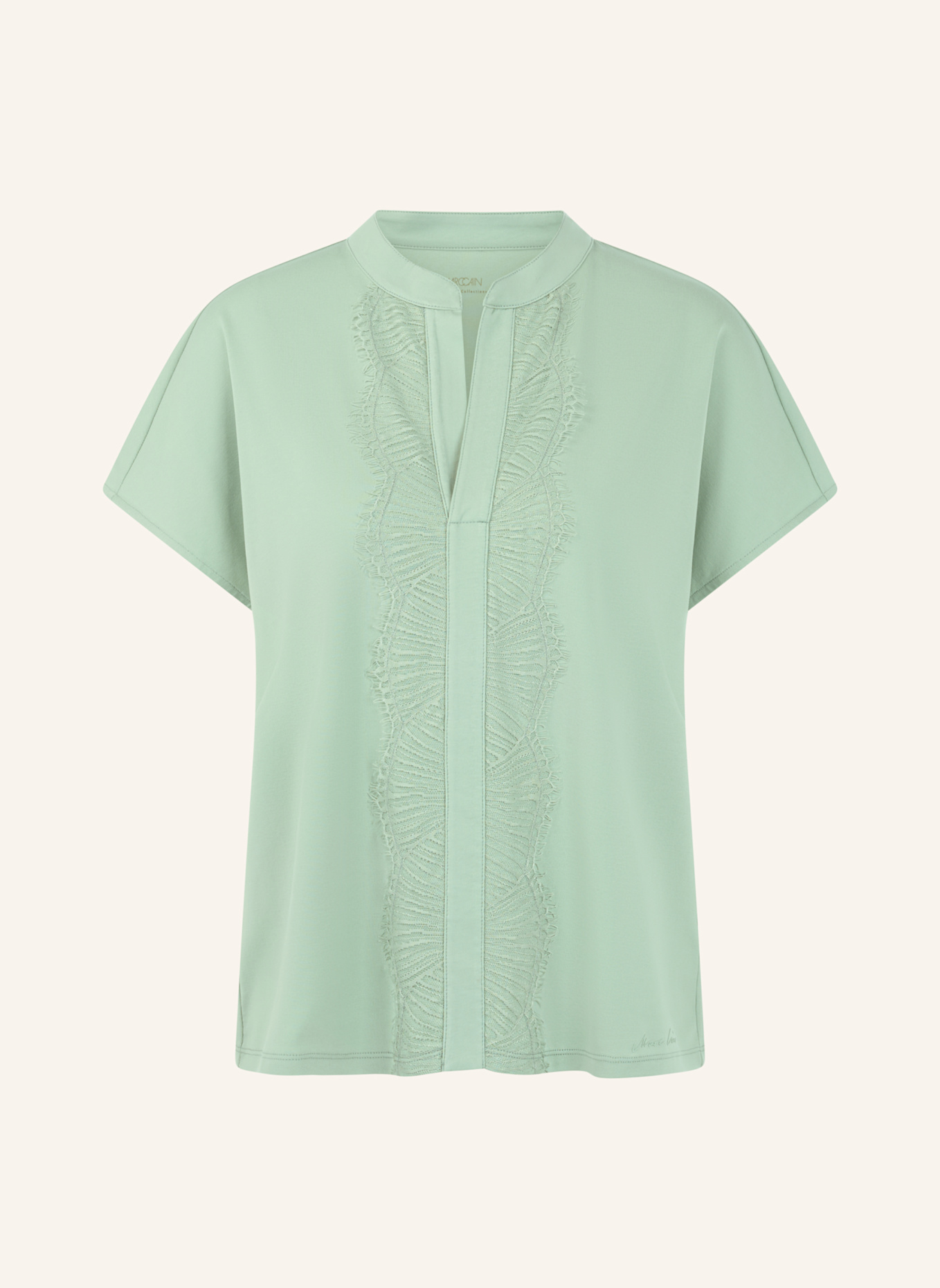 MARC CAIN T-Shirt mit Spitze: MINT