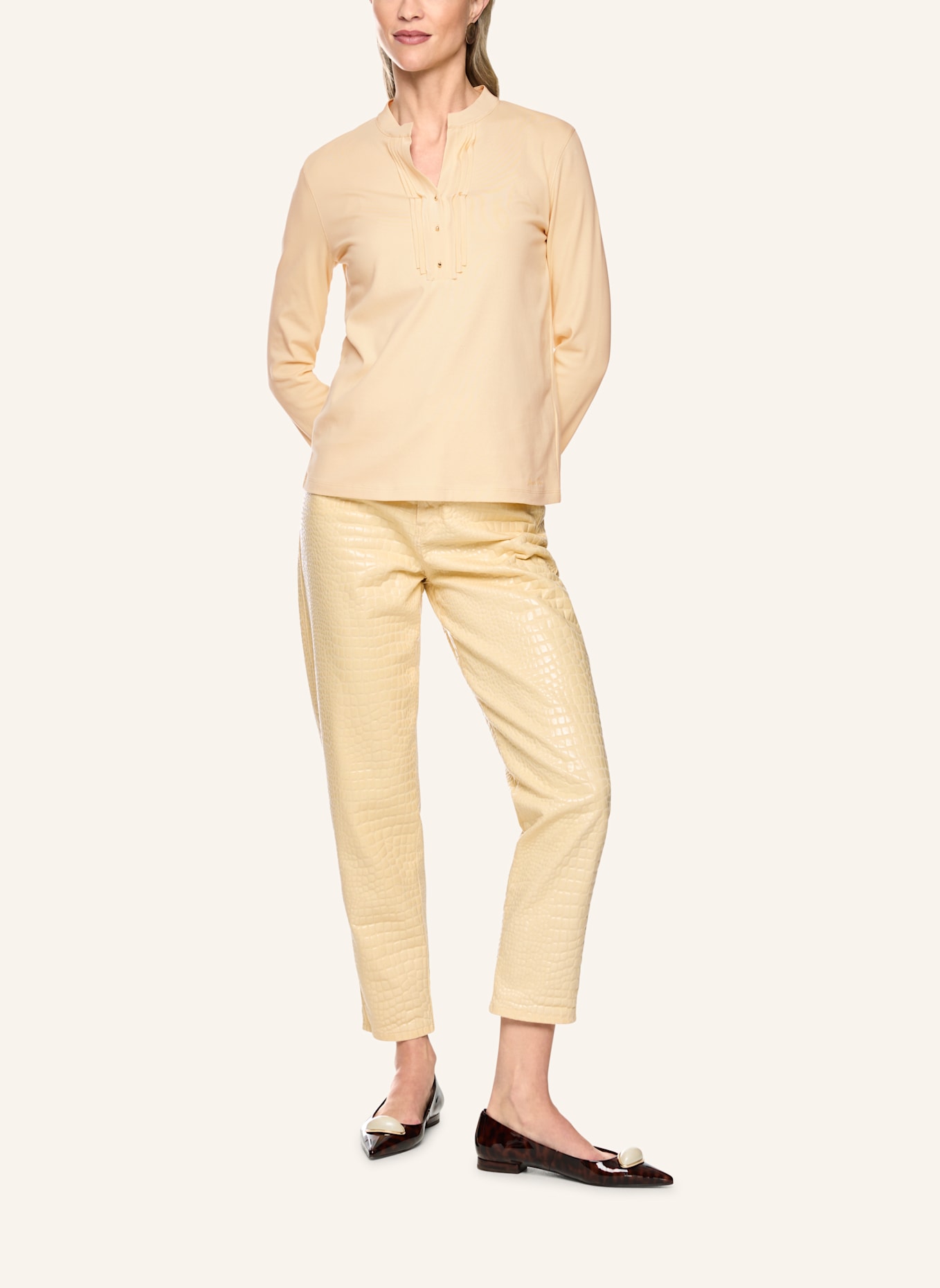MARC CAIN T-Shirt: BEIGE