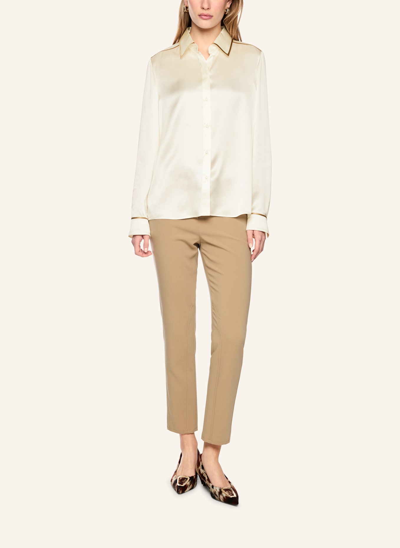 MARC CAIN Bluse: WEISS/ CREME