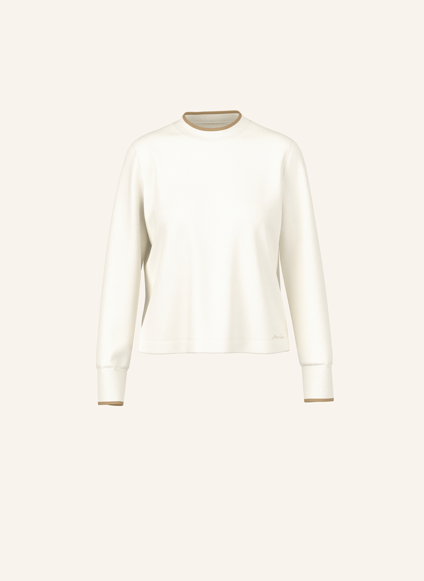 MARC CAIN T-Shirt: WEISS/ CREME