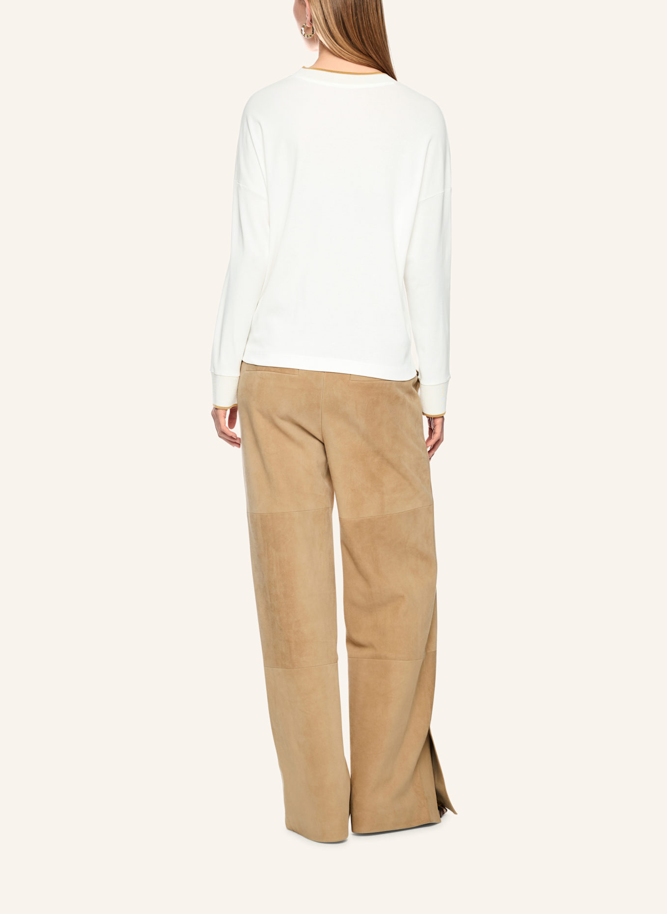 MARC CAIN T-Shirt: WEISS/ CREME