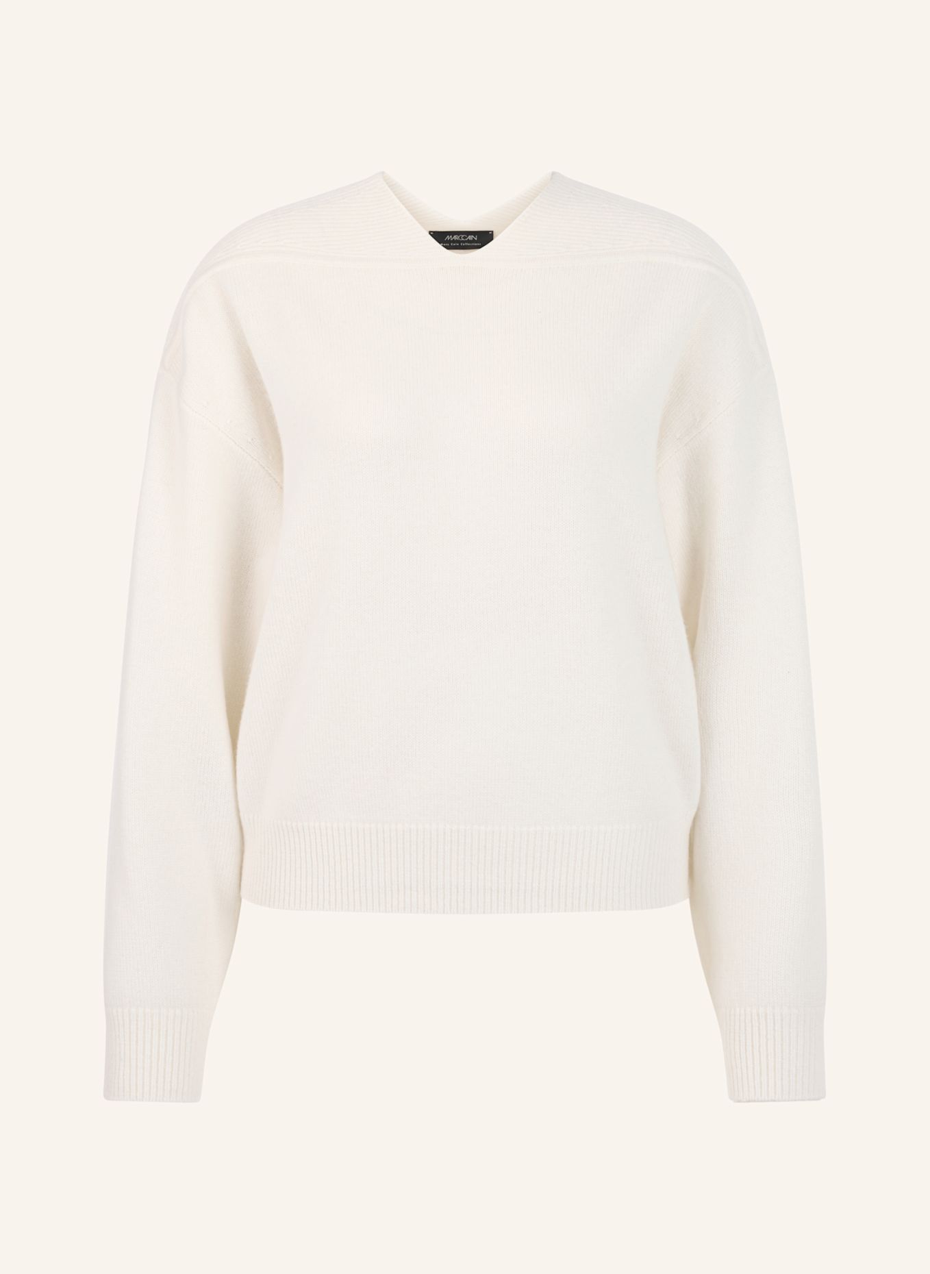 MARC CAIN Pullover: WEISS / CREME