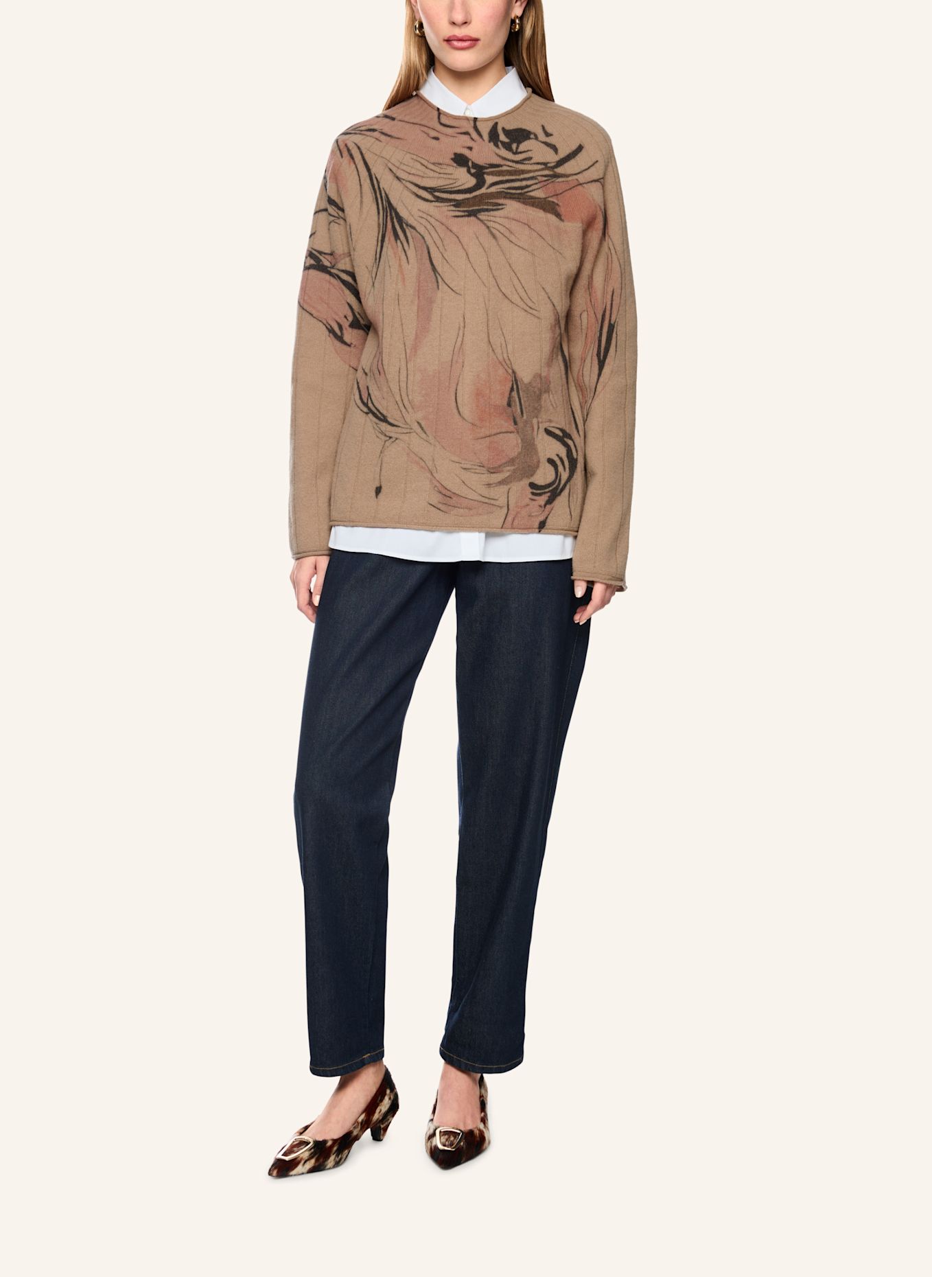 MARC CAIN Pullover: BRAUN