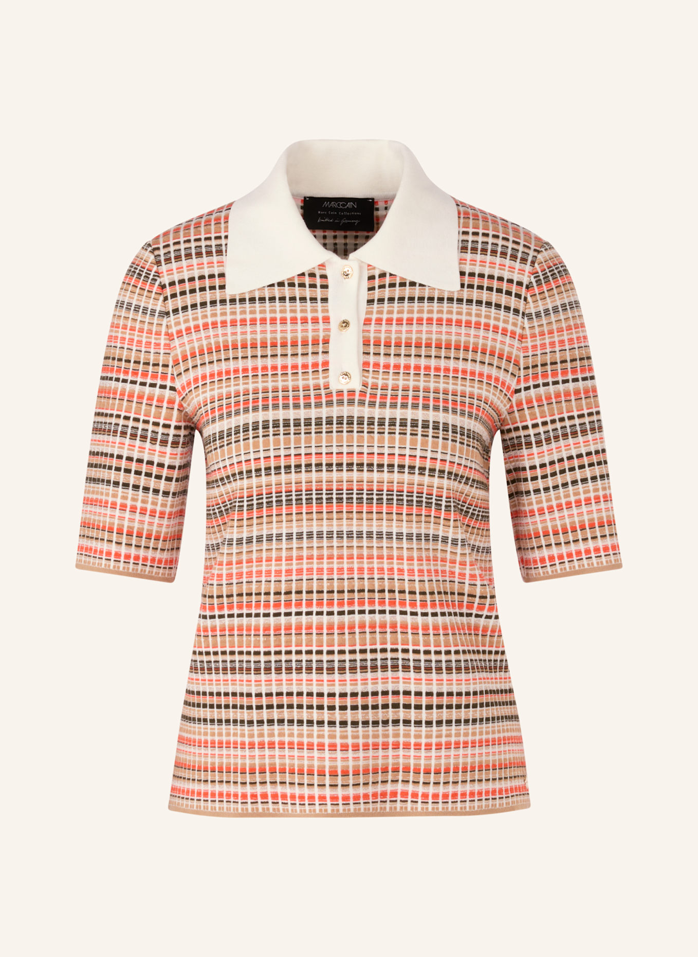 MARC CAIN Poloshirt: BRAUN