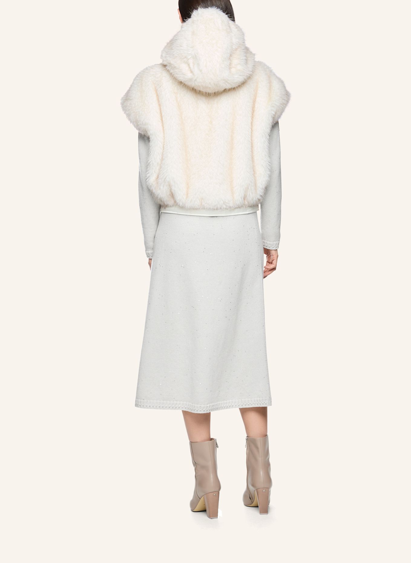 MARC CAIN Weste: WEISS / CREME