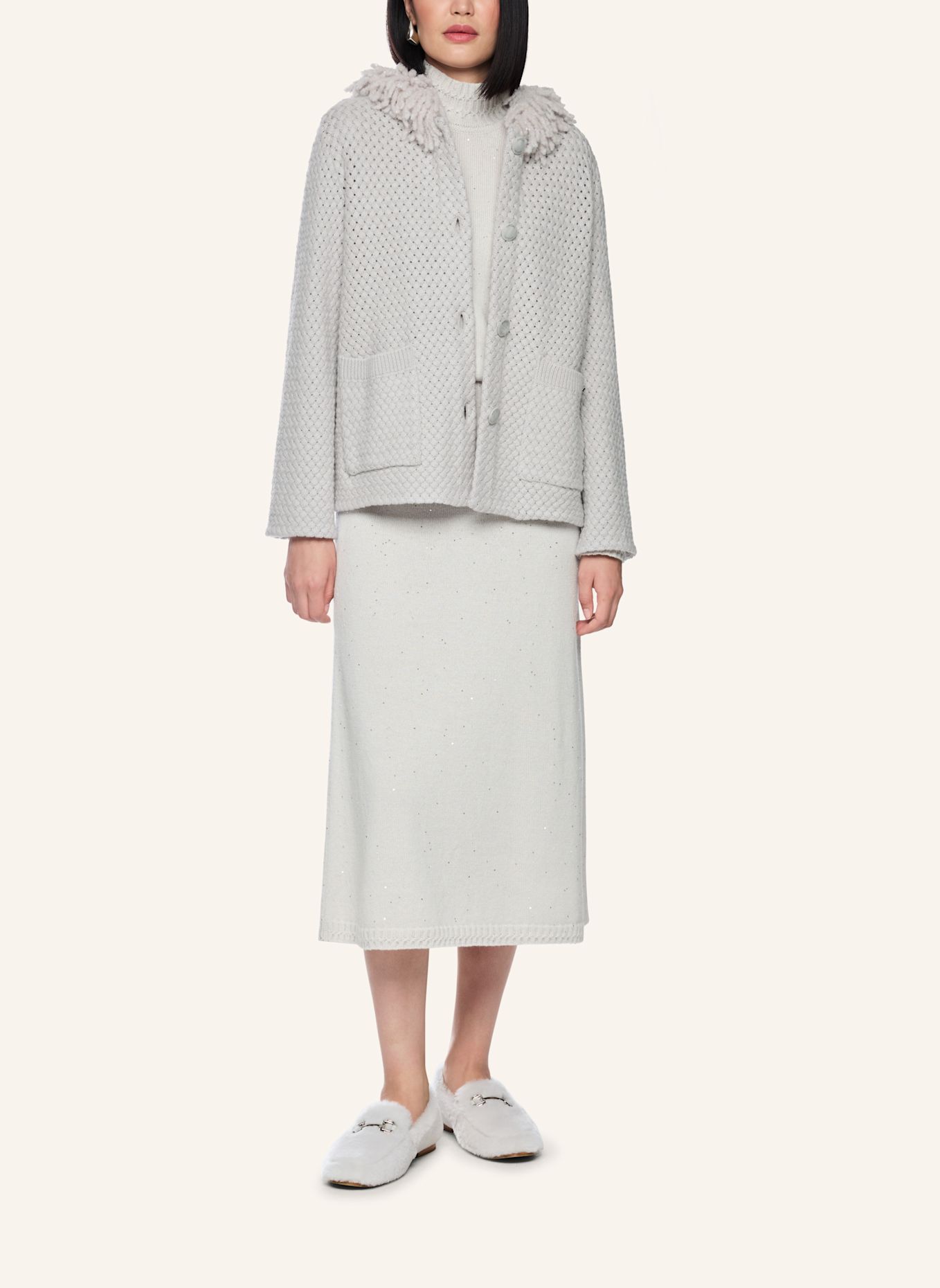 MARC CAIN Cardigan: GRAU