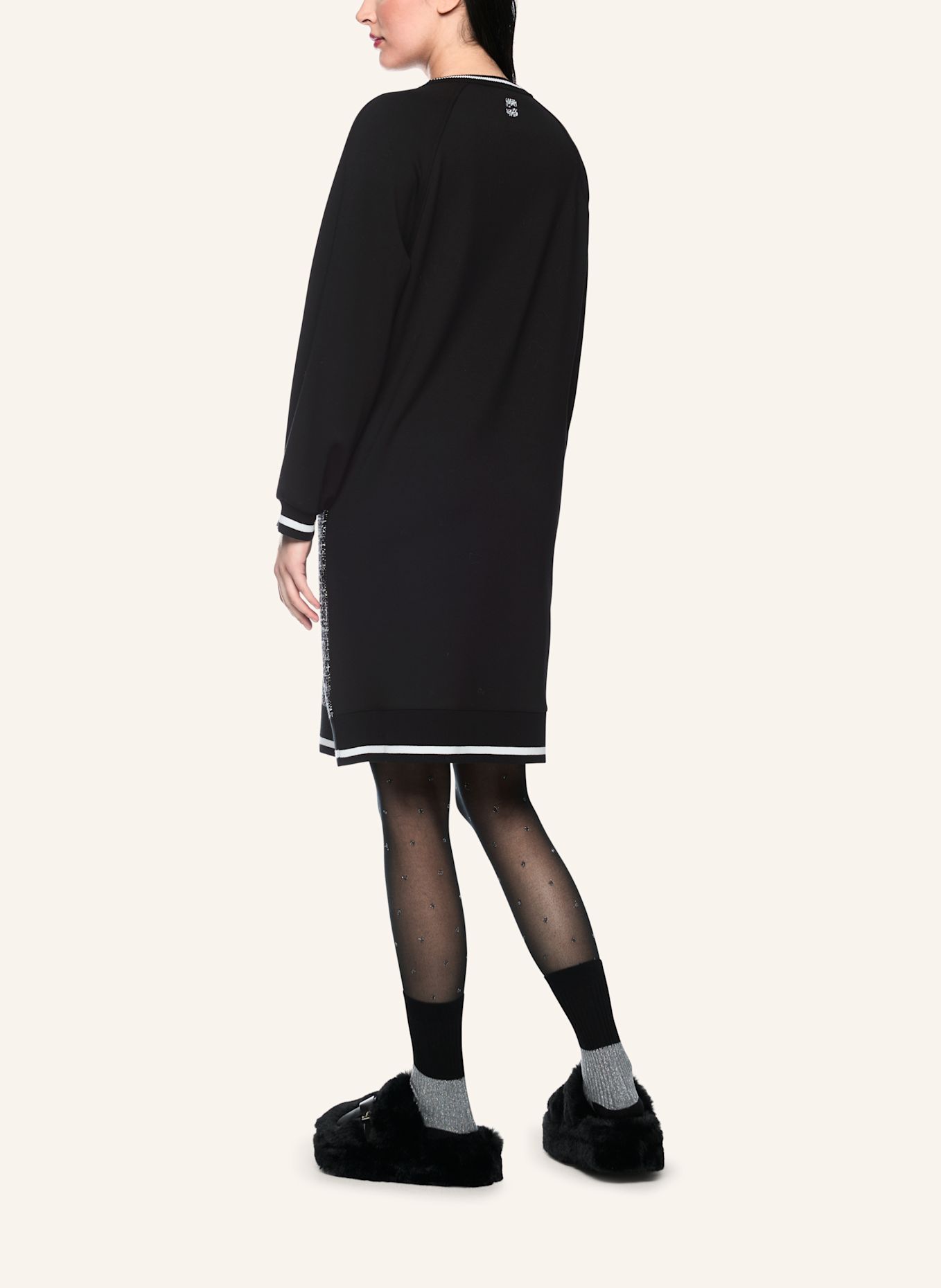 MARC CAIN Kleid: SCHWARZ / WEISS