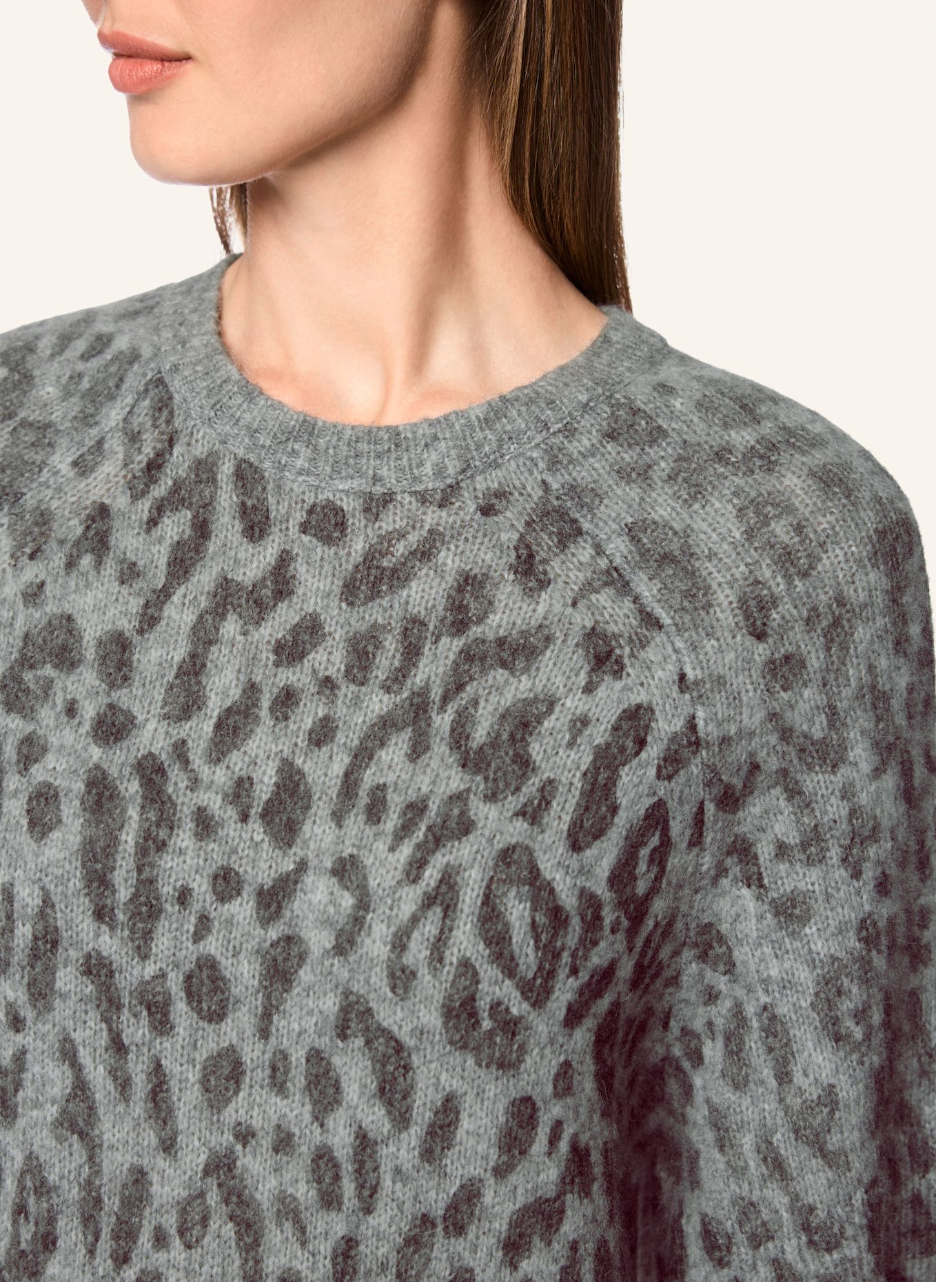 MARC CAIN Pullover: GRAU / HELLGRAU