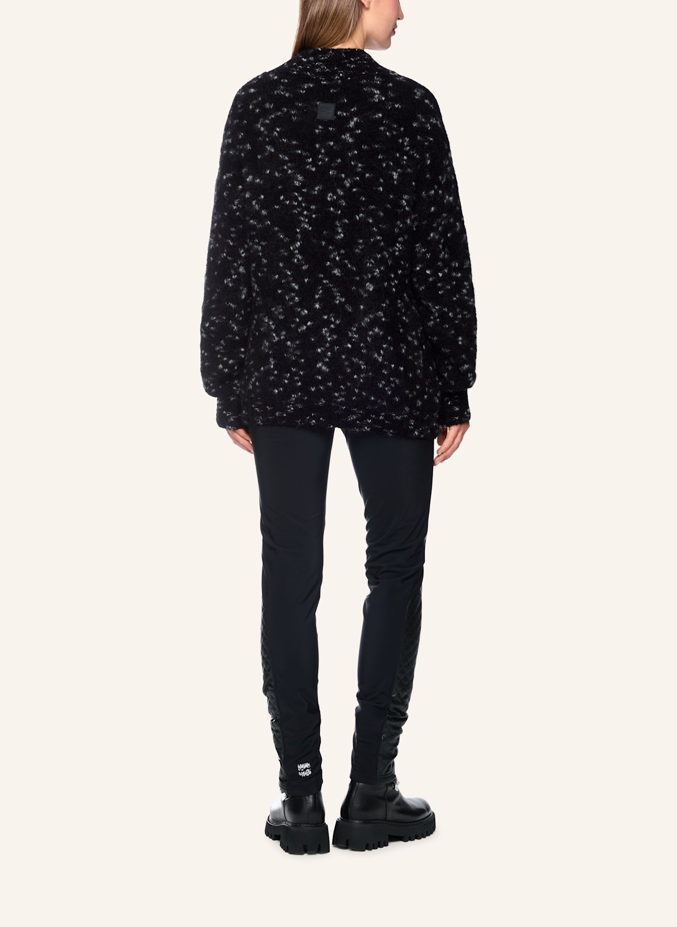 MARC CAIN Pullover: SCHWARZ / WEISS