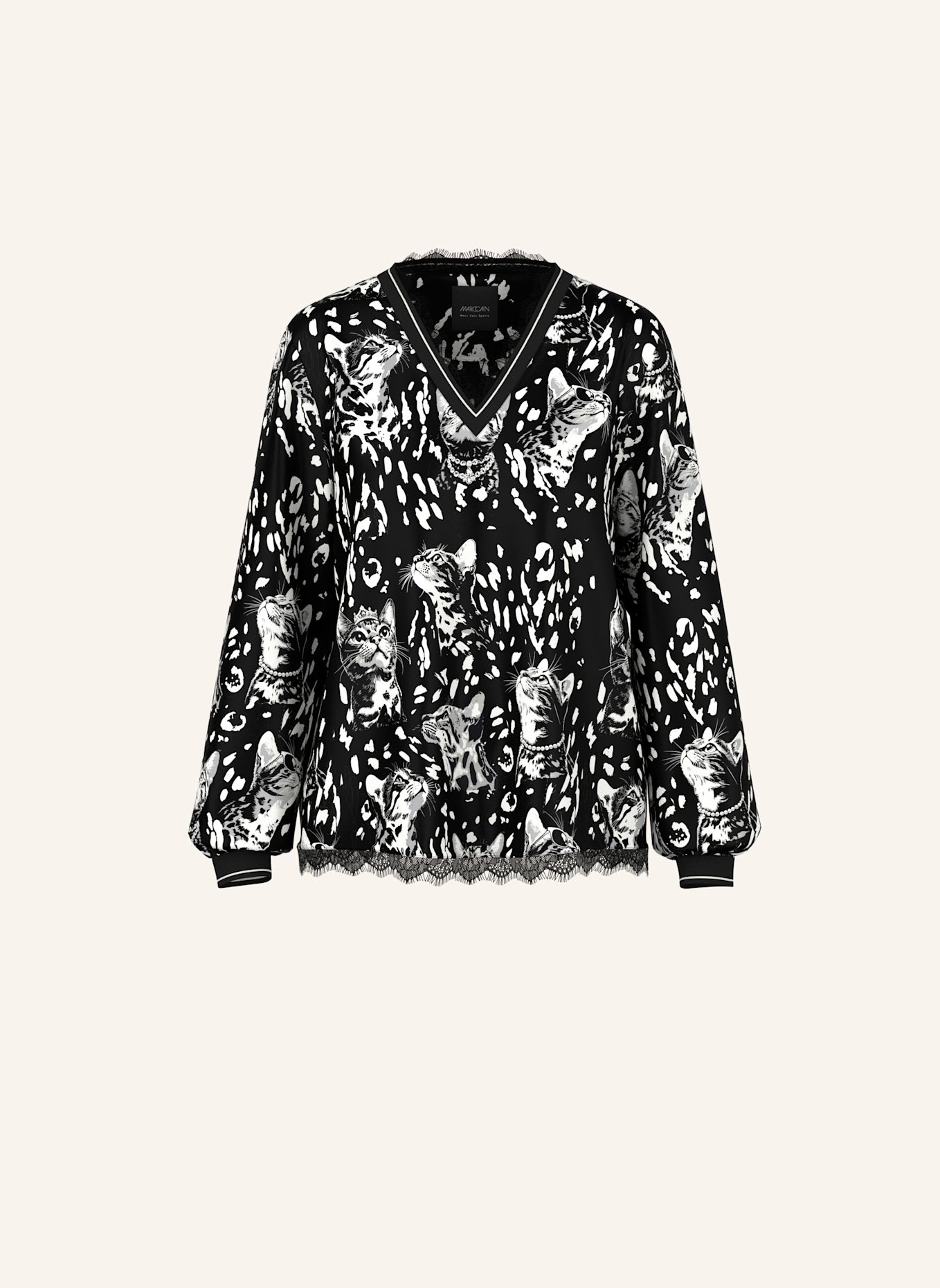 MARC CAIN Bluse: SCHWARZ