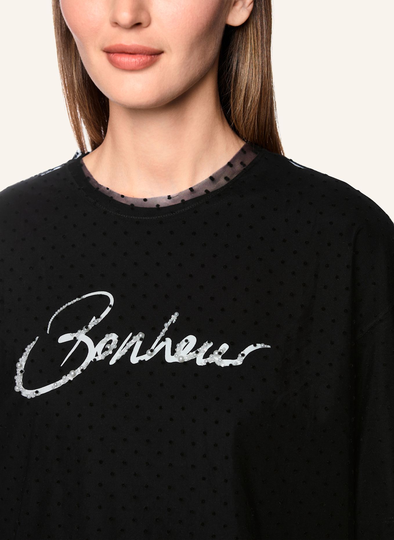 MARC CAIN T-Shirt: SCHWARZ