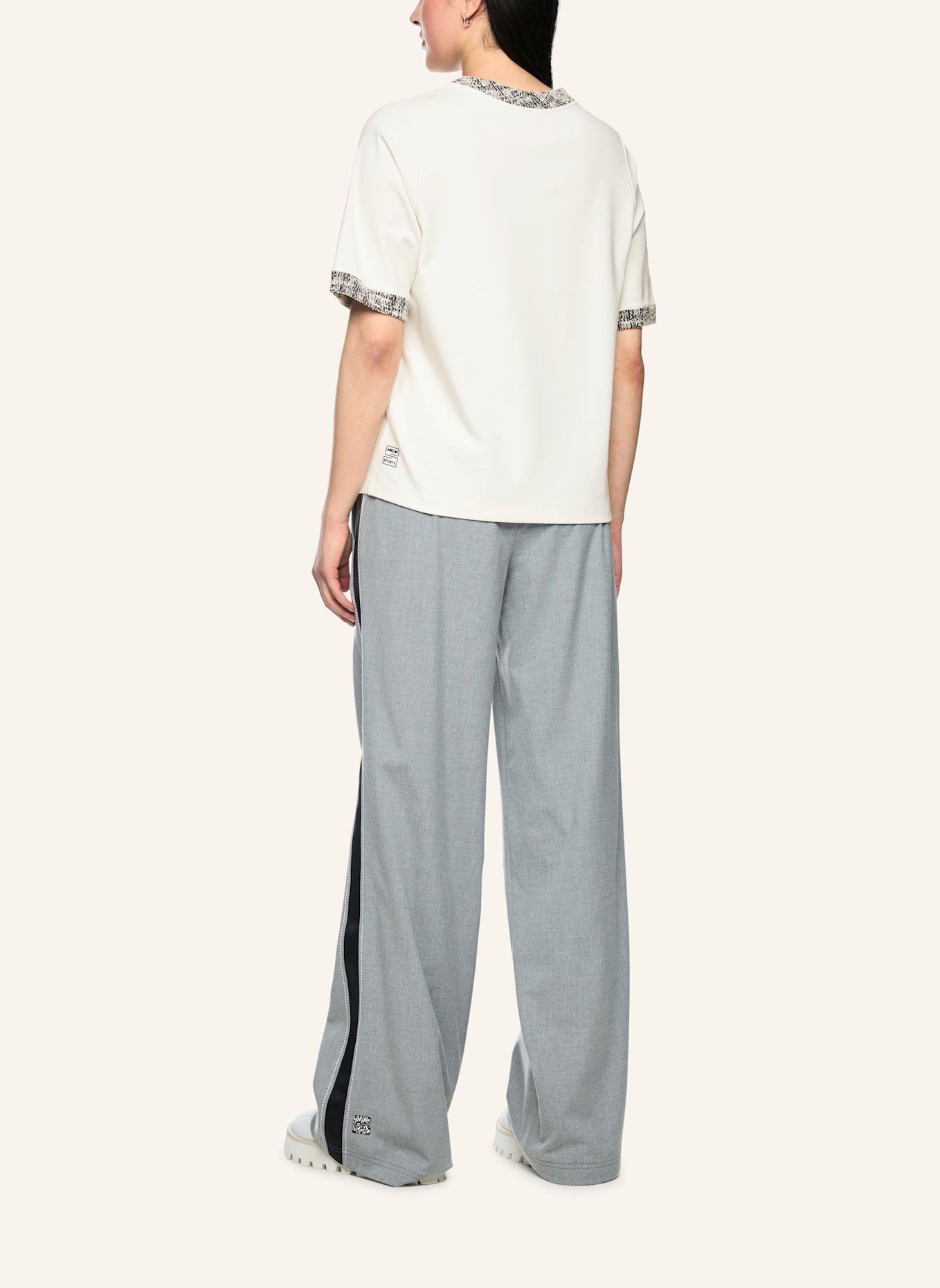 MARC CAIN T-Shirt: WEISS / CREME