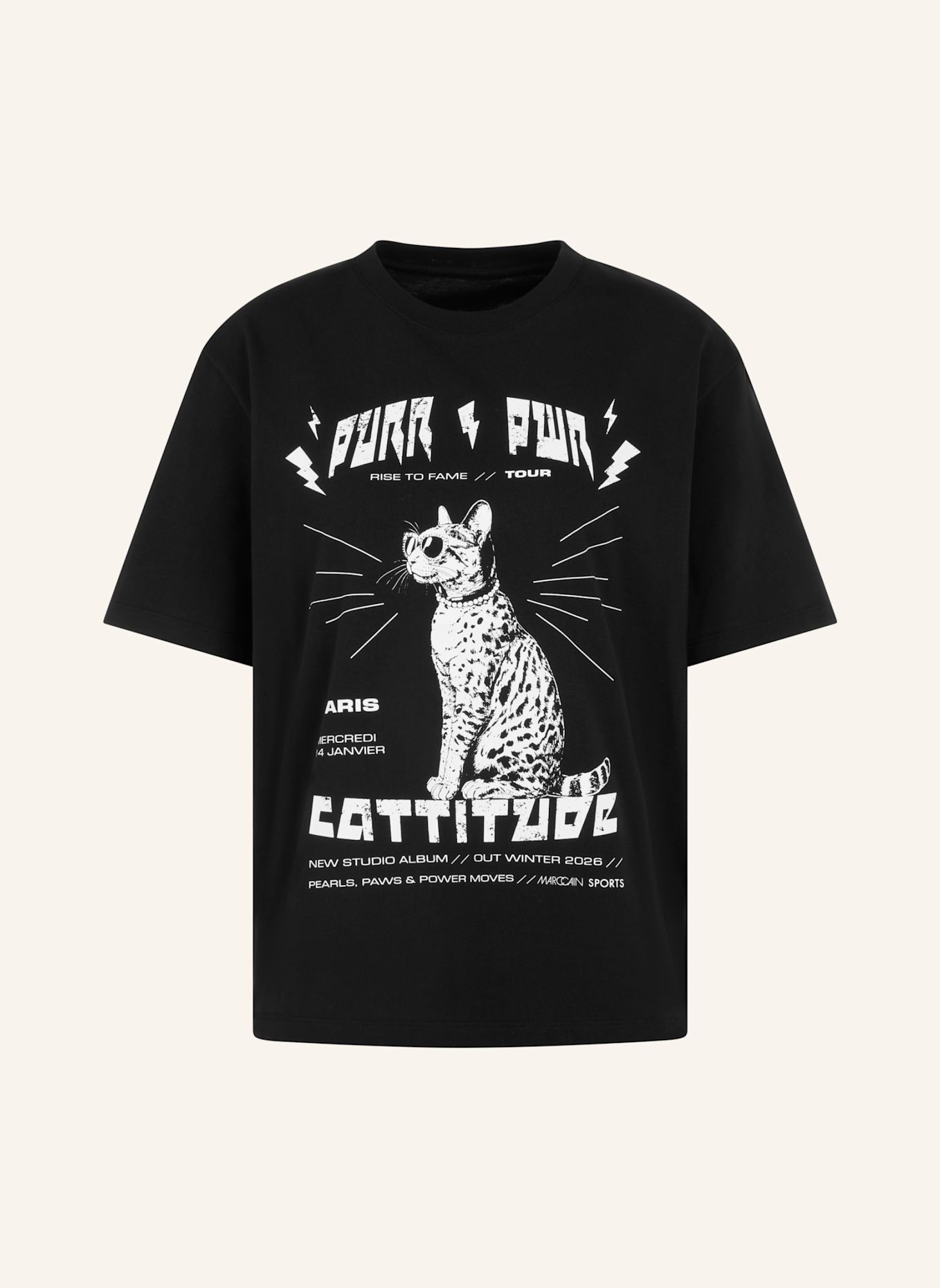 MARC CAIN T-Shirt: SCHWARZ