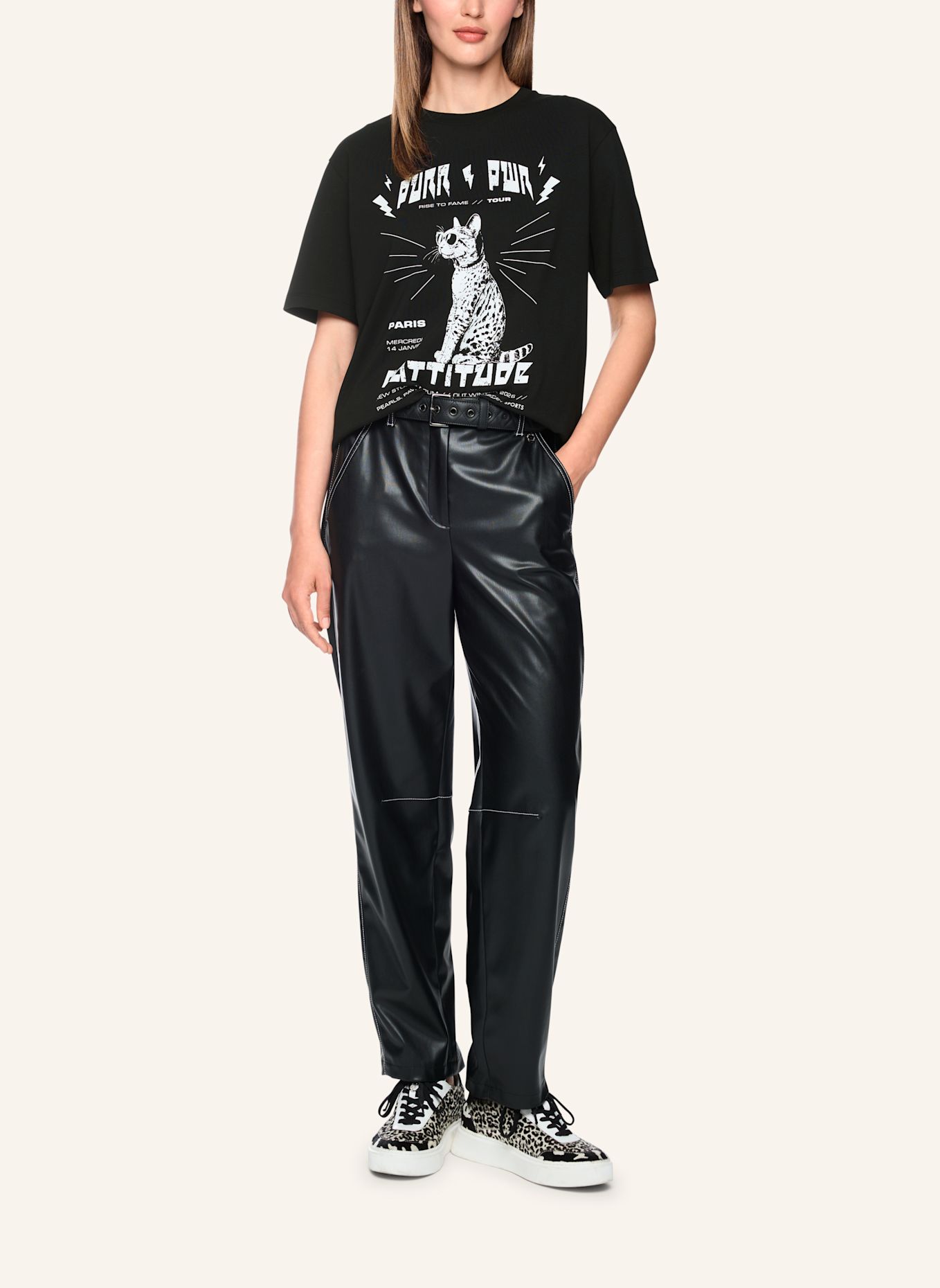 MARC CAIN T-Shirt: SCHWARZ