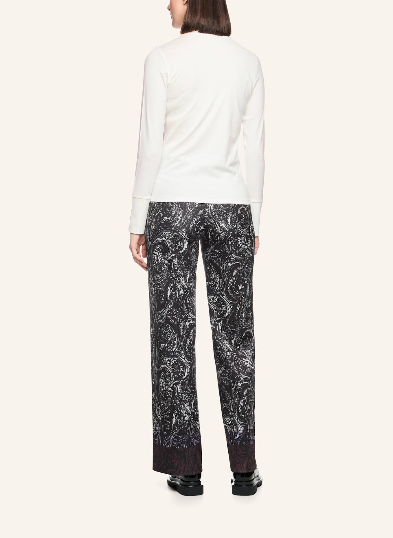 MARC CAIN Longsleeve: WEISS/ CREME