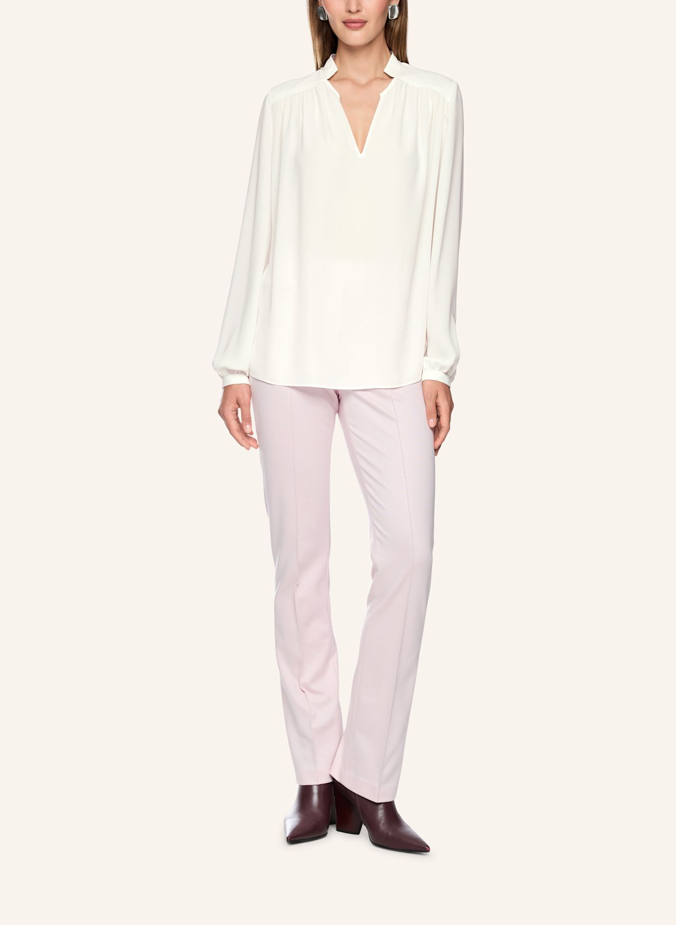 MARC CAIN Blusenshirt: WEISS / CREME