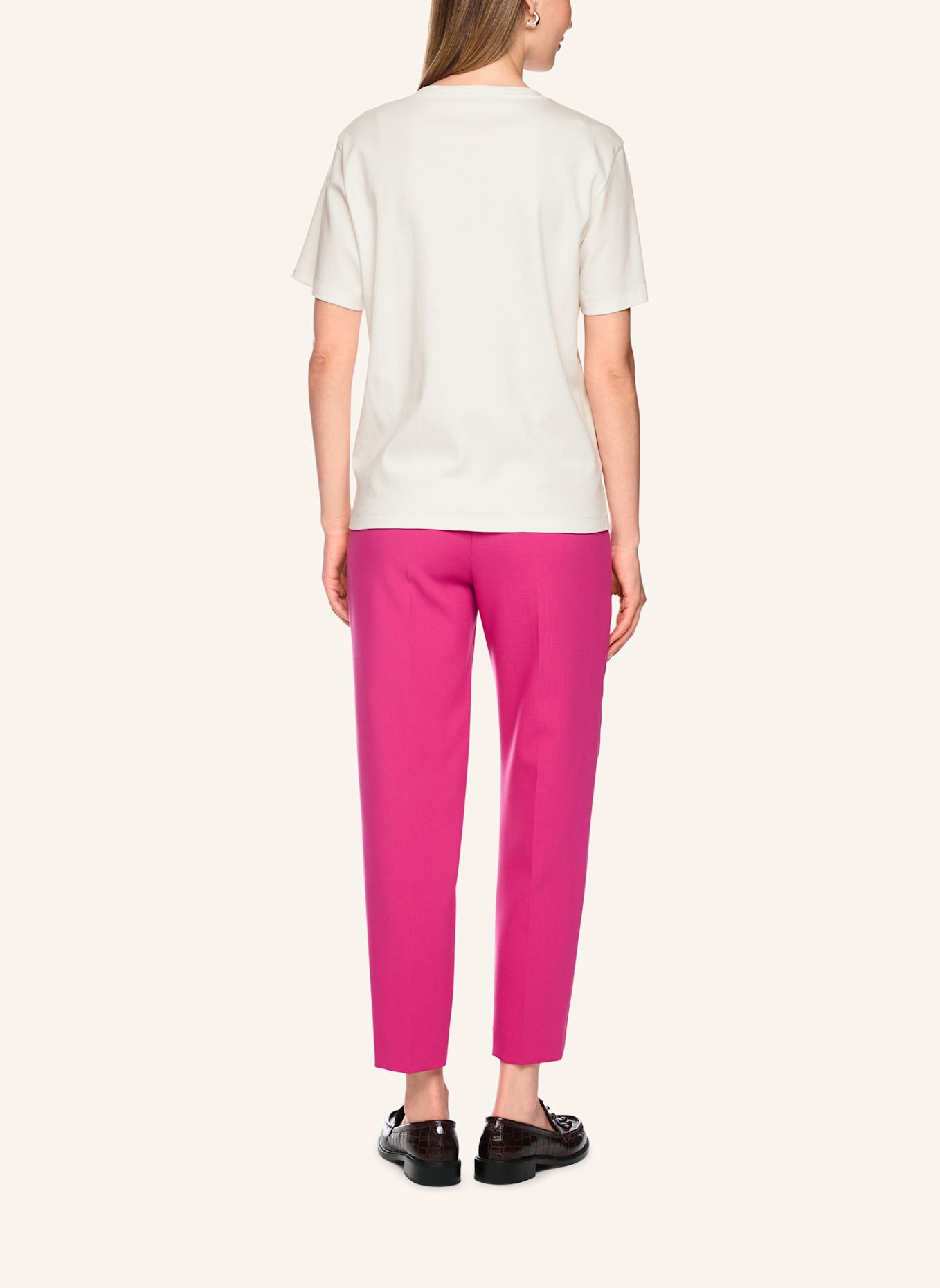 MARC CAIN T-Shirt: WEISS / CREME