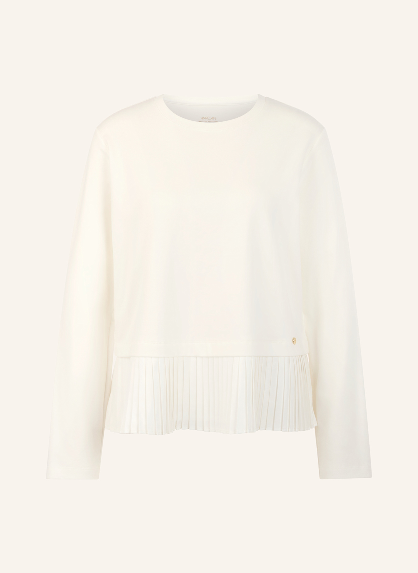 MARC CAIN T-Shirt: WEISS / CREME