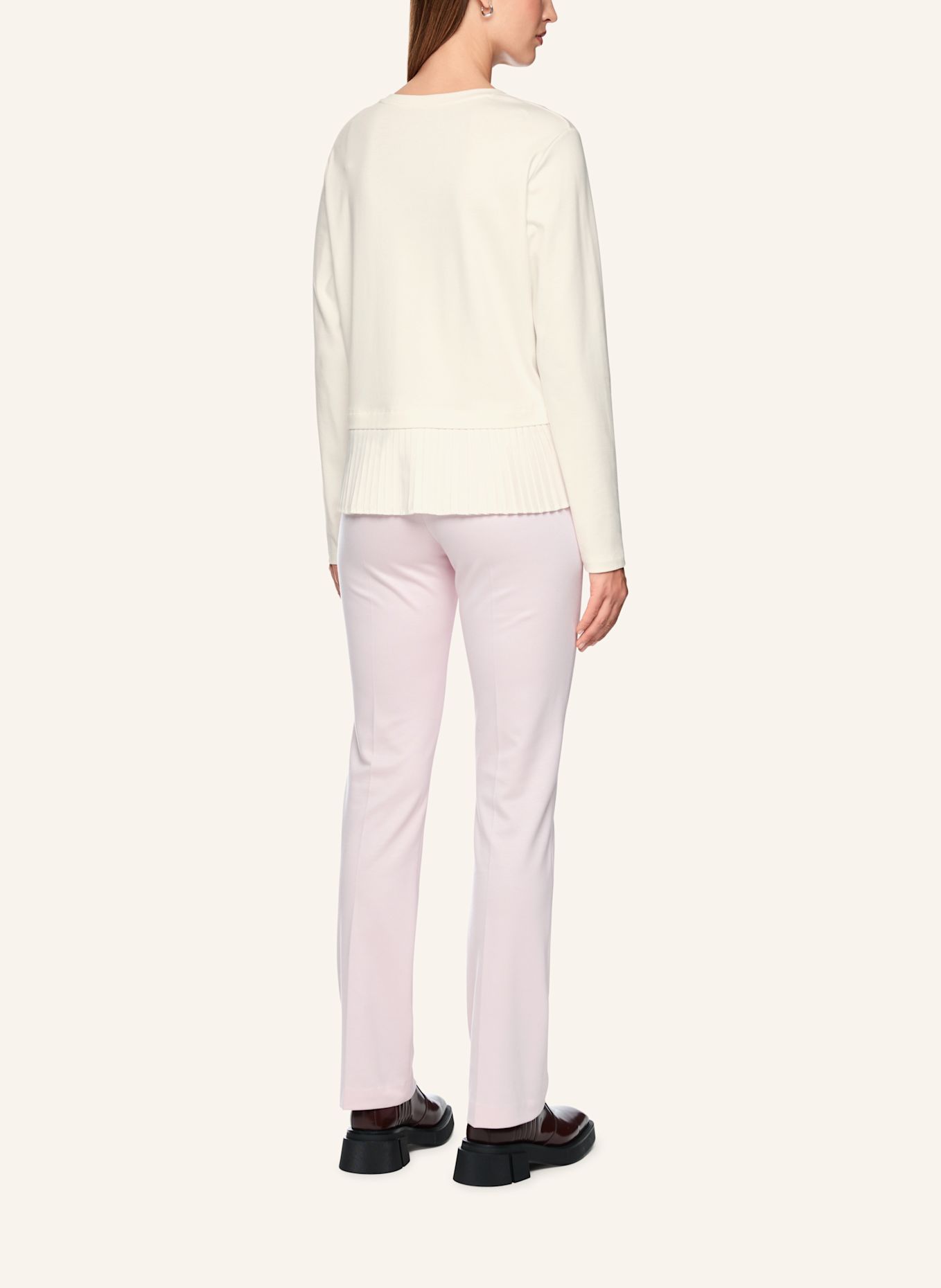 MARC CAIN T-Shirt: WEISS / CREME
