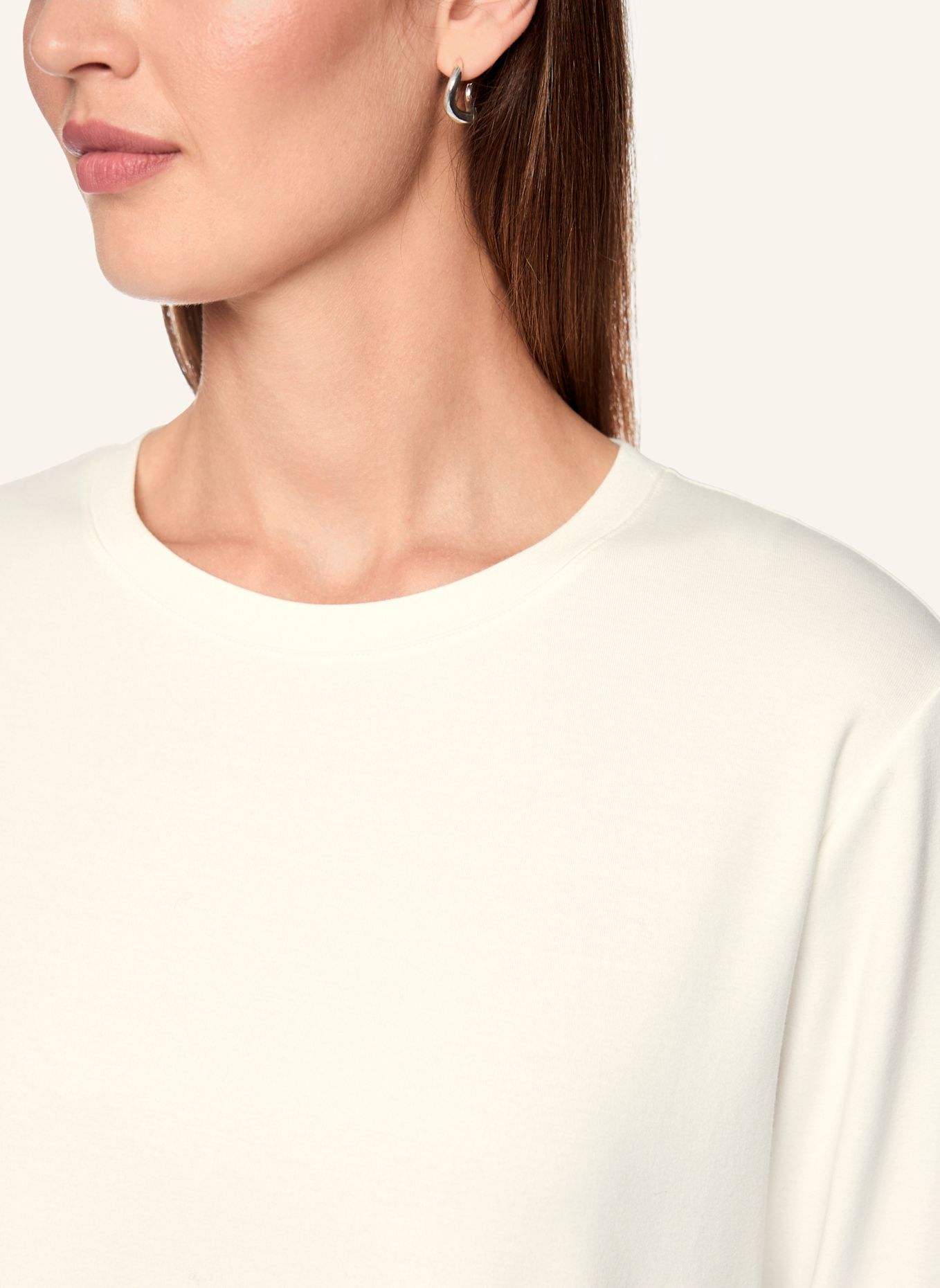 MARC CAIN T-Shirt: WEISS / CREME