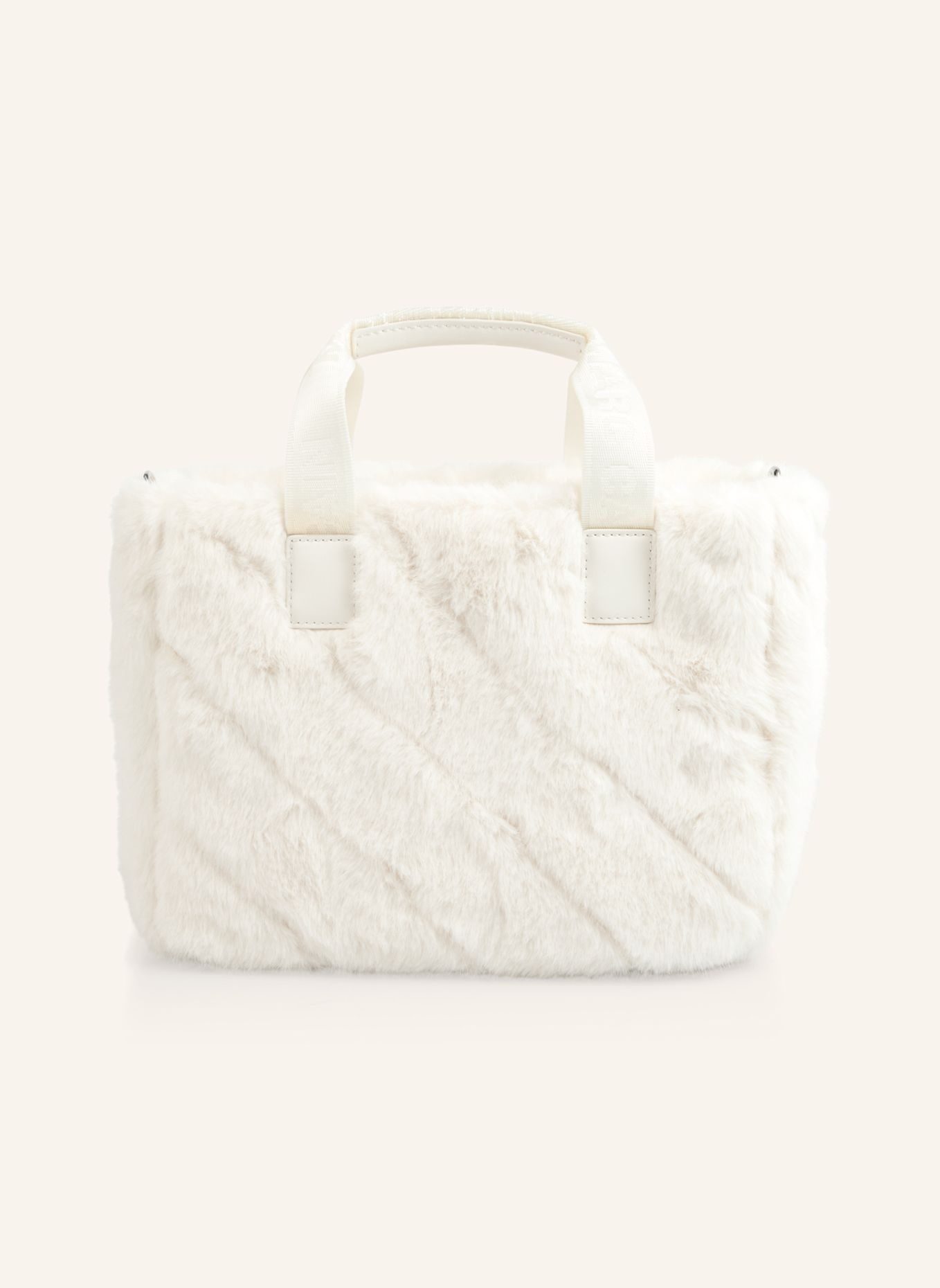 MARC CAIN Schultertasche: WEISS / CREME