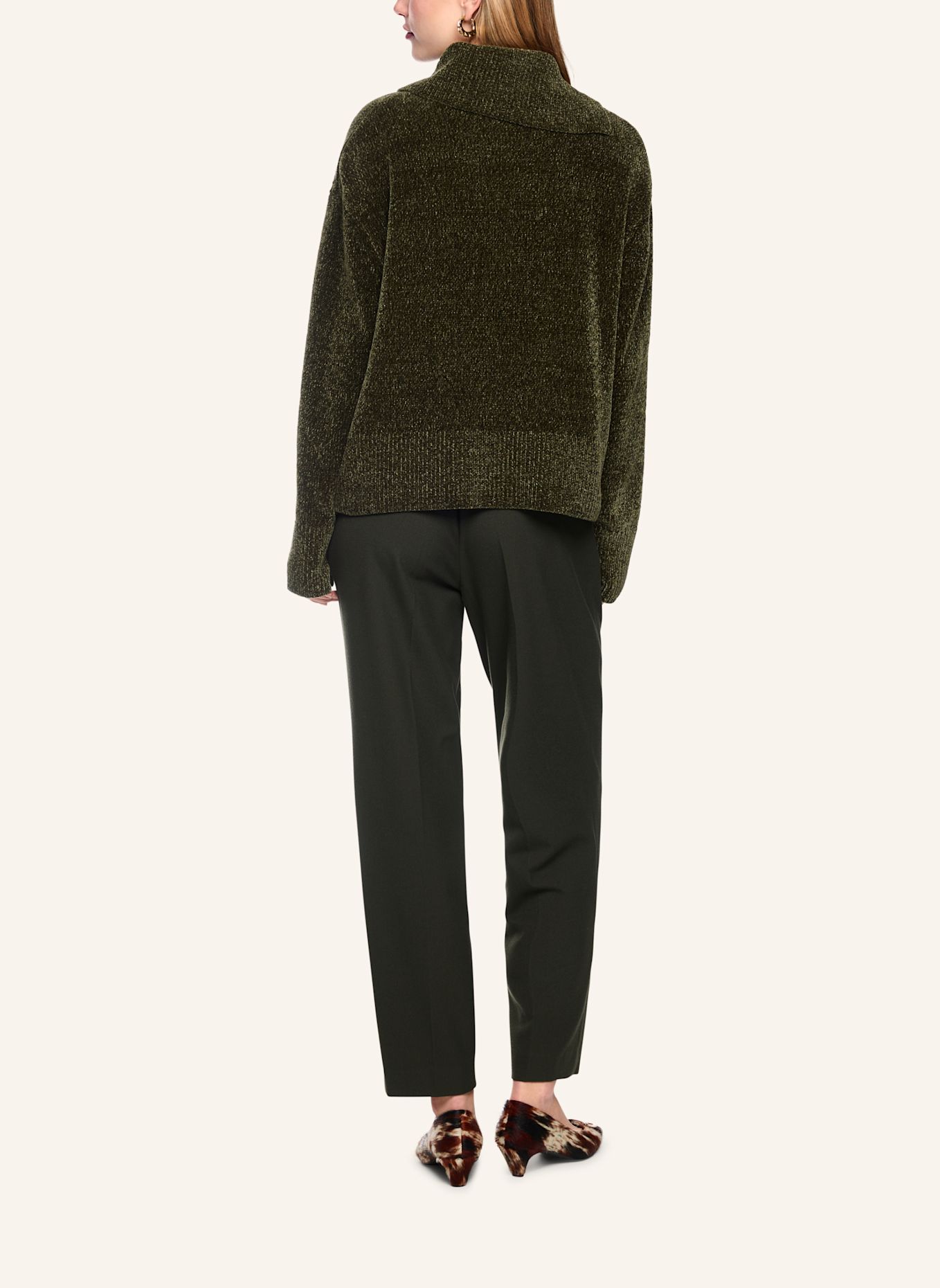 MARC CAIN Pullover: DUNKELGRÜN