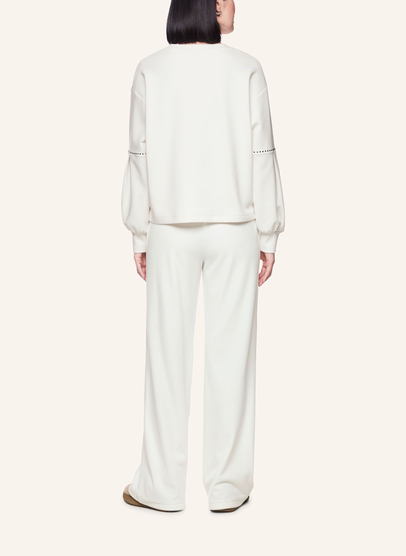 MARC CAIN Sweat-Shirt: WEISS / CREME