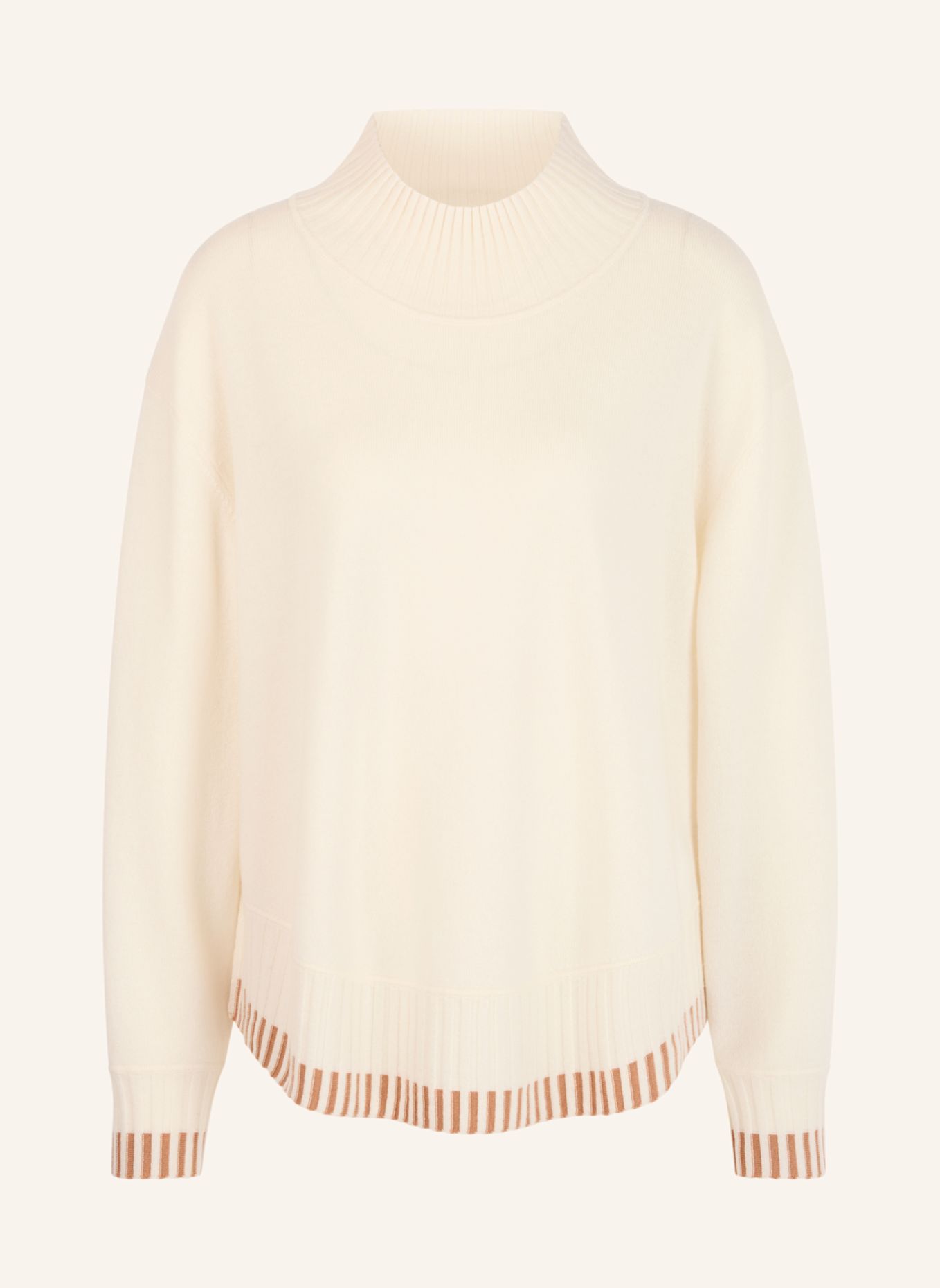 MARC CAIN Pullover: WEISS / CREME