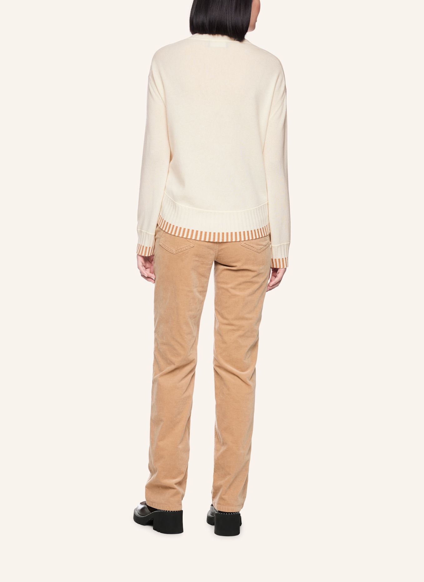 MARC CAIN Pullover: WEISS / CREME