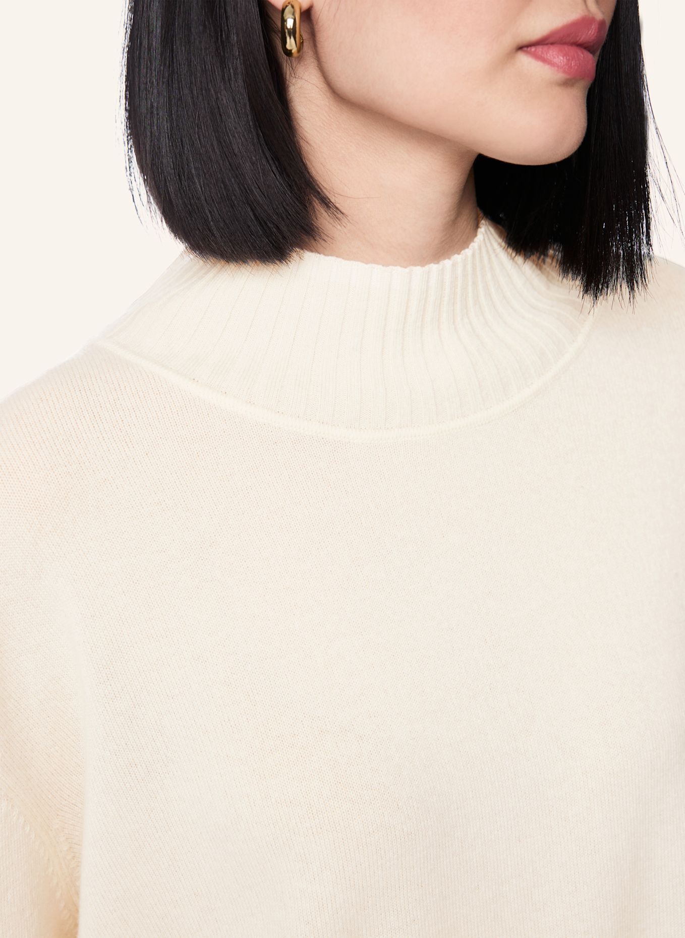 MARC CAIN Pullover: WEISS / CREME