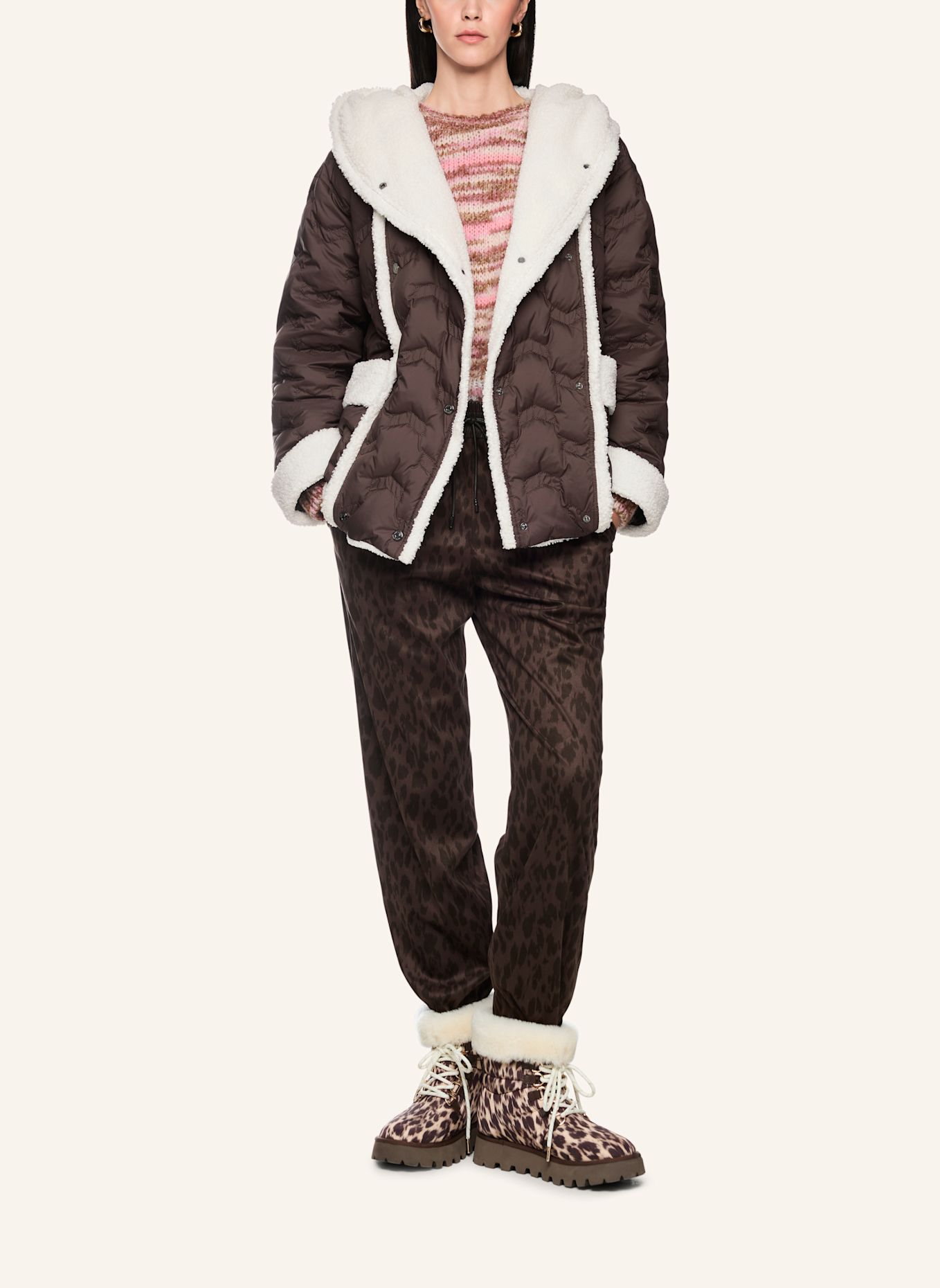 MARC CAIN Outdoor-Jacke: DUNKELBRAUN