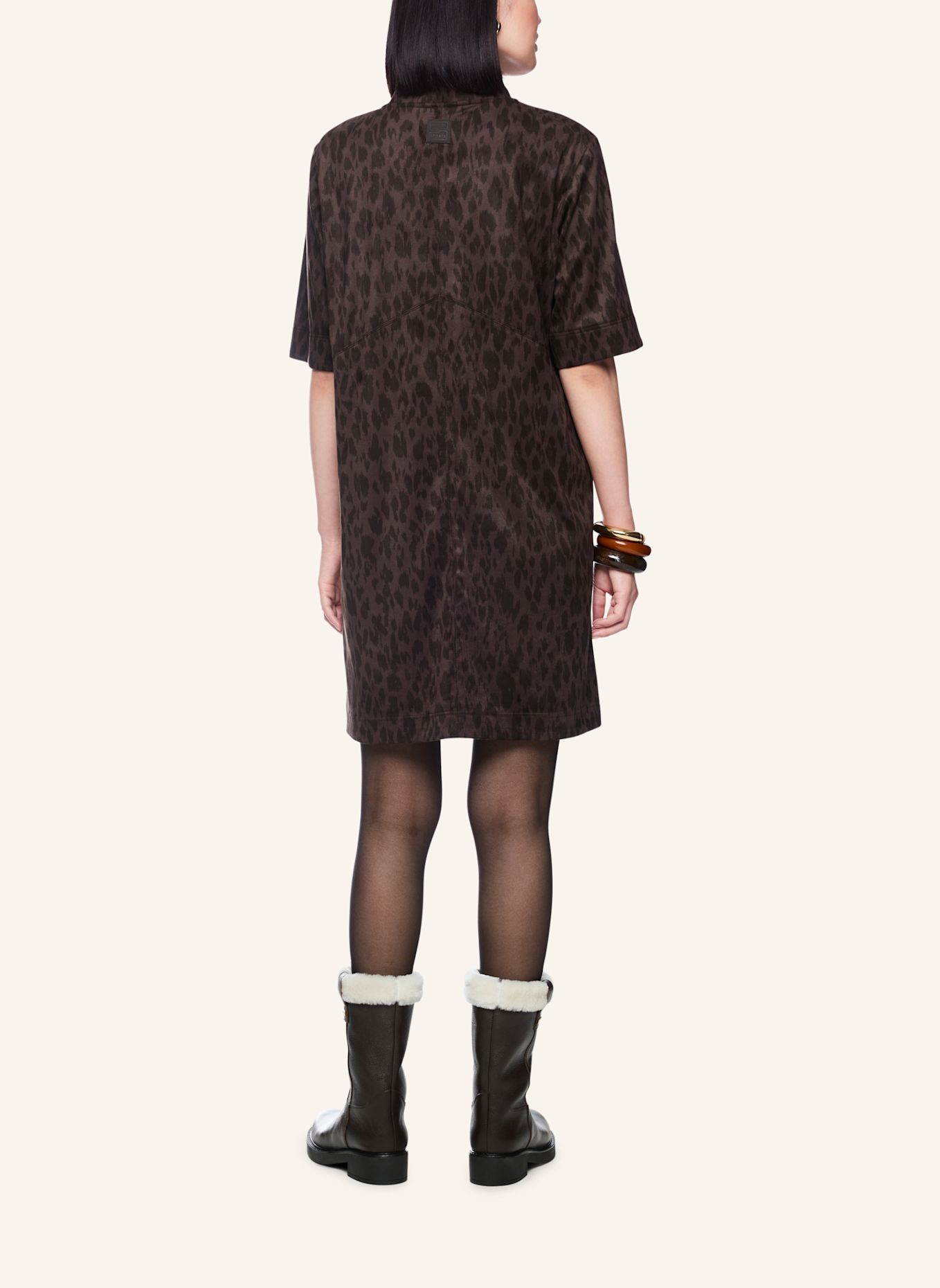 MARC CAIN Kleid: DUNKELBRAUN