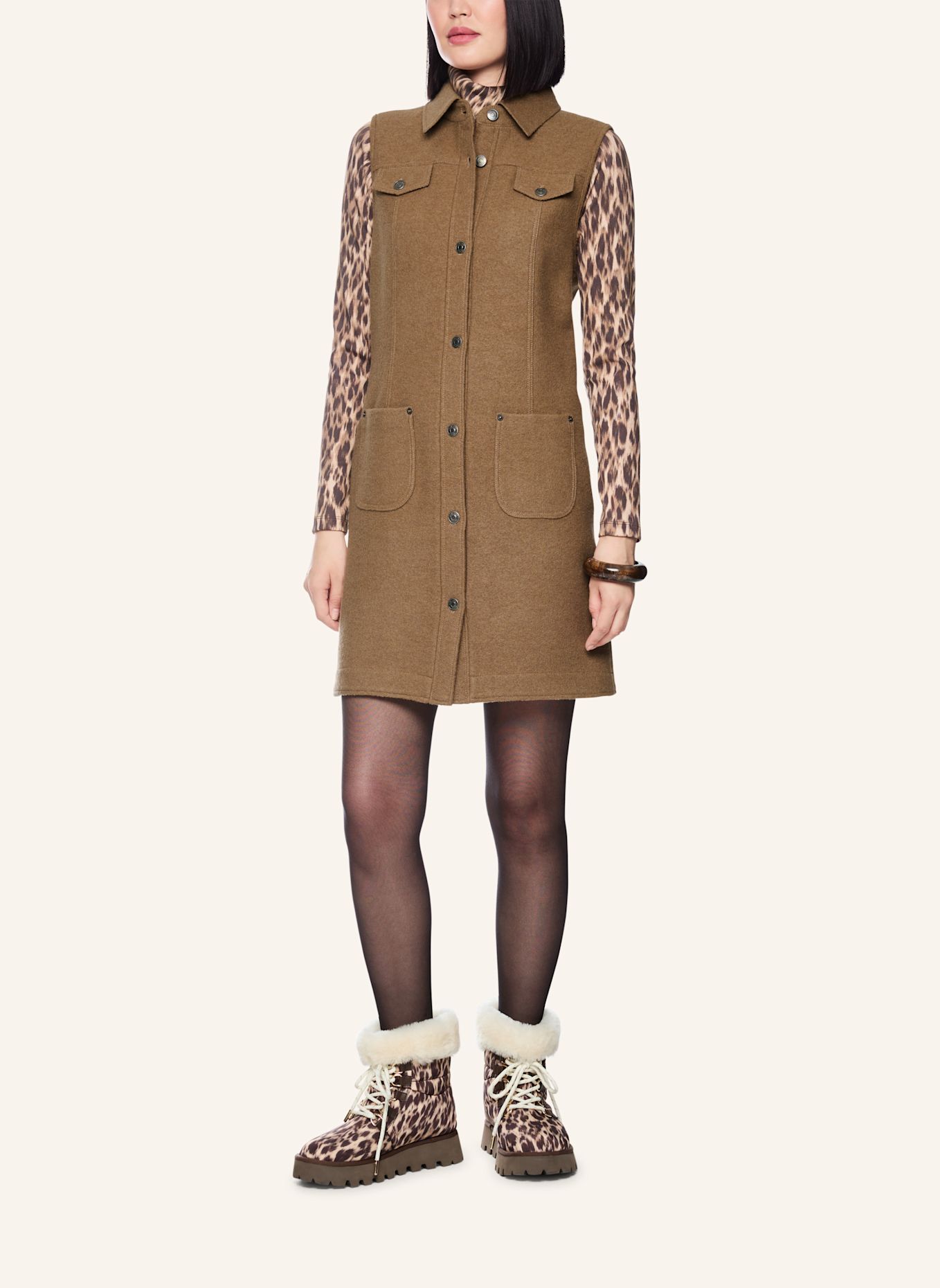 MARC CAIN Kleid: HELLBRAUN