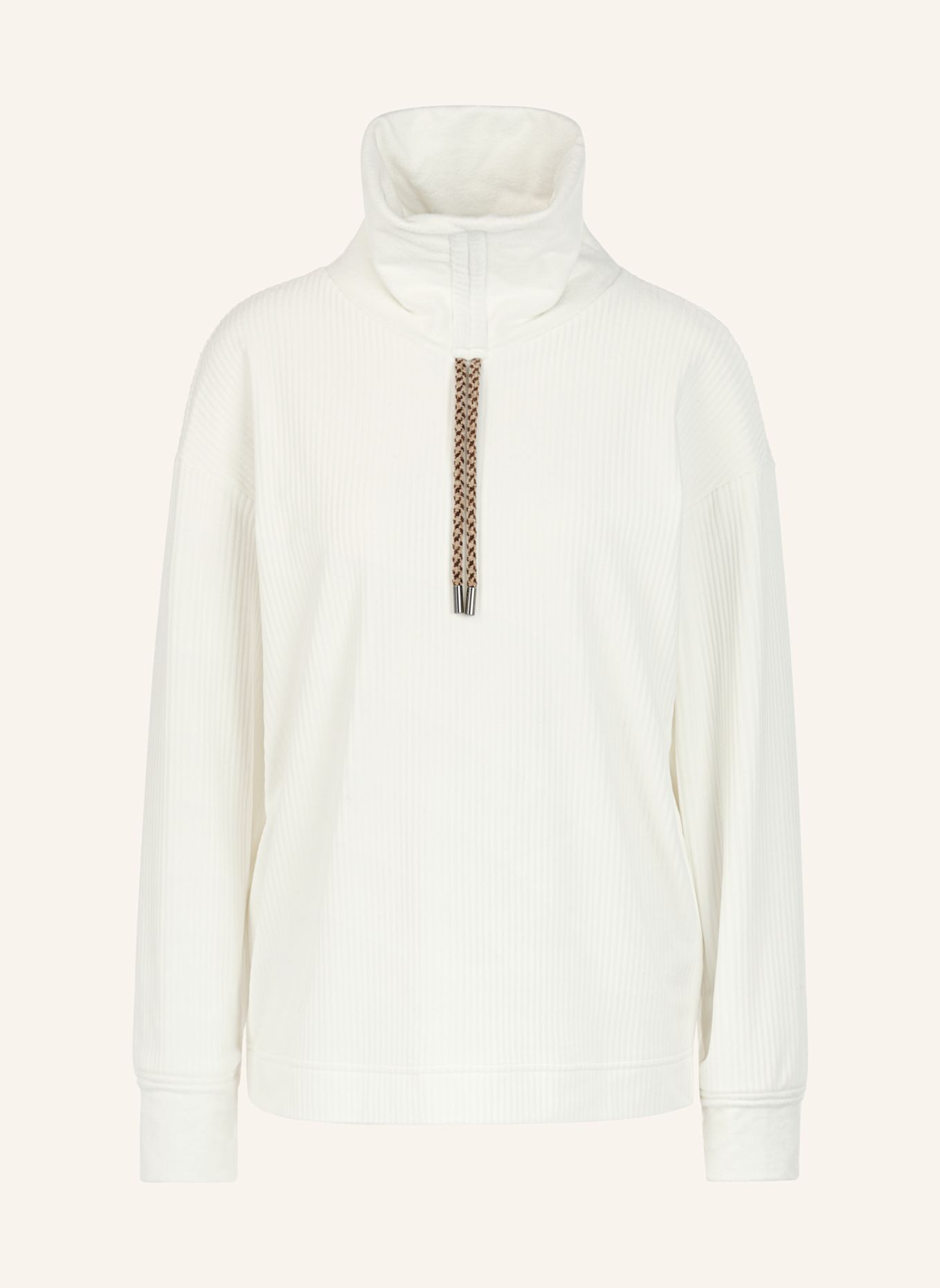 MARC CAIN Sweat-Shirt: WEISS / CREME