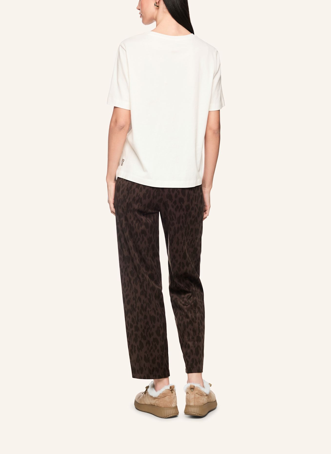 MARC CAIN T-Shirt: WEISS / CREME