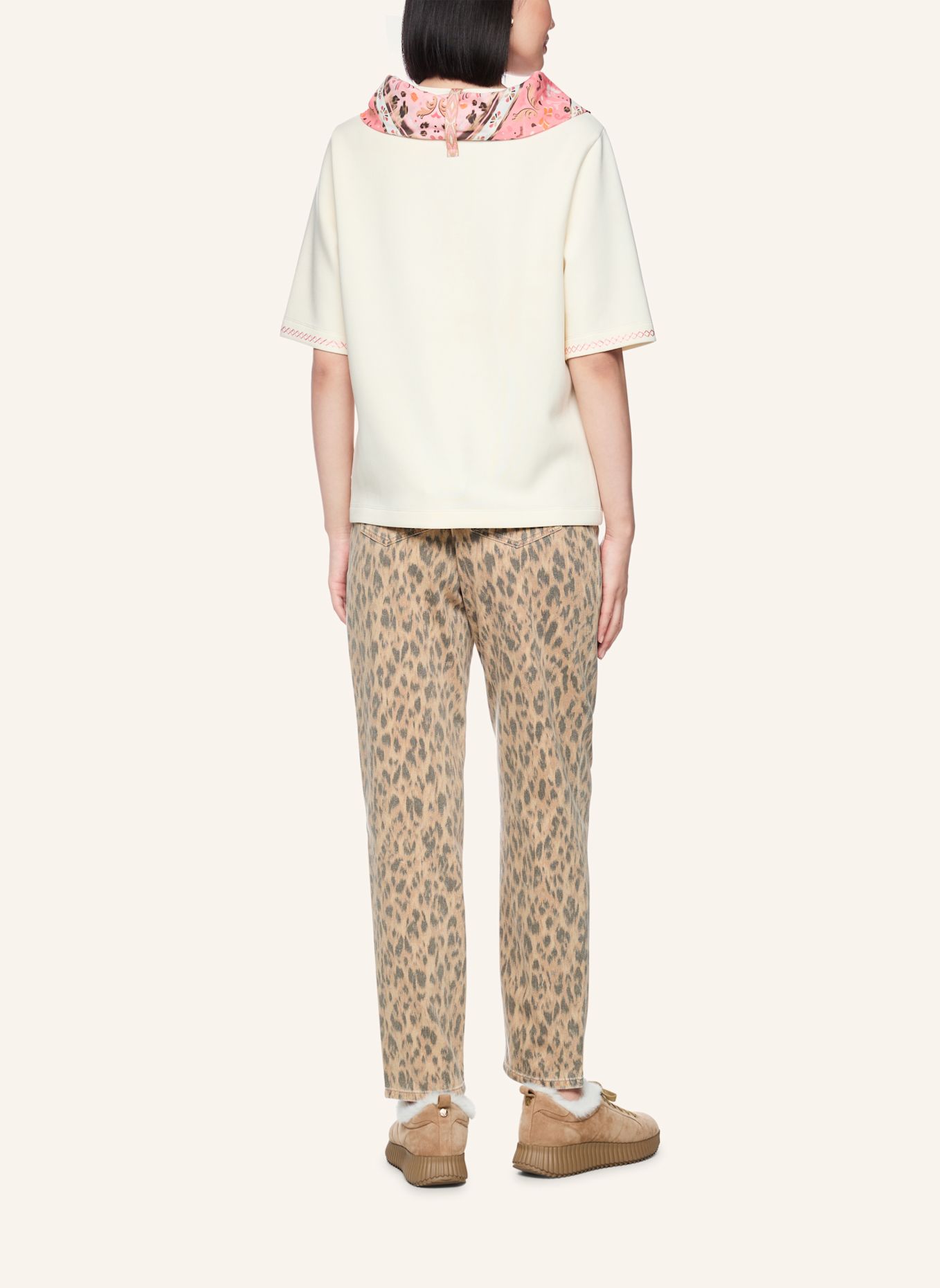 MARC CAIN T-Shirt: WEISS / CREME
