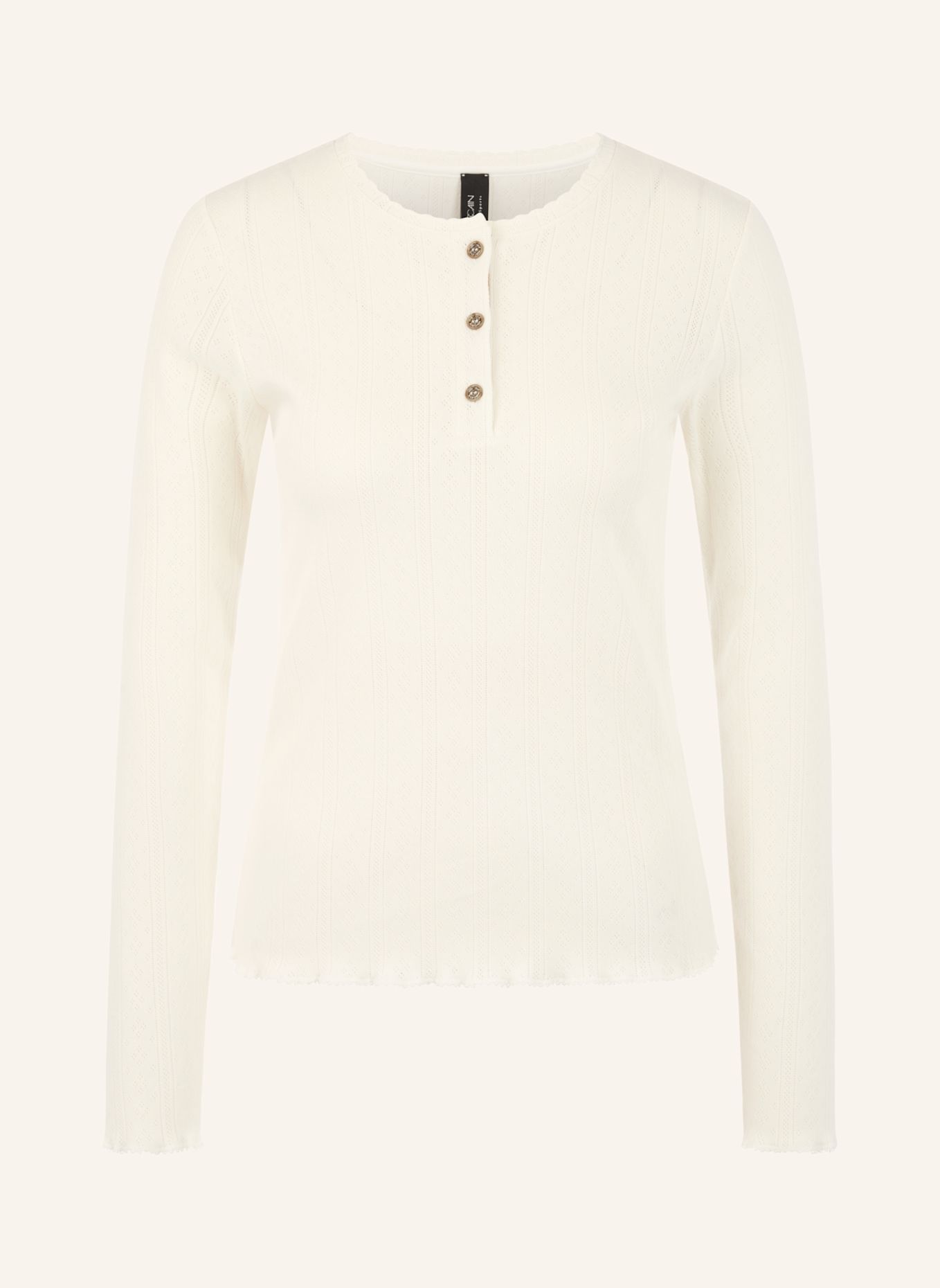 MARC CAIN T-Shirt: WEISS / CREME