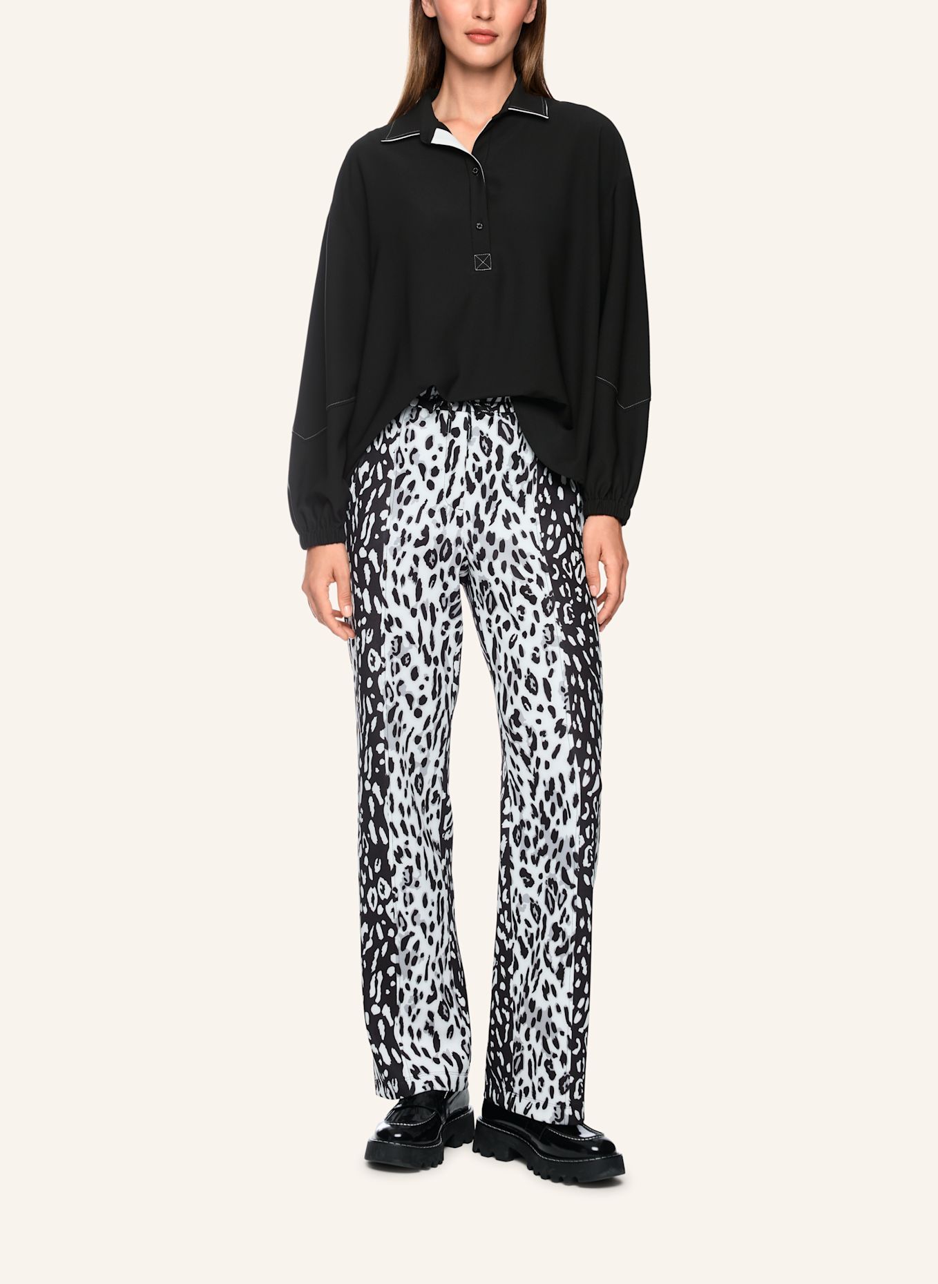 MARC CAIN Bluse: SCHWARZ