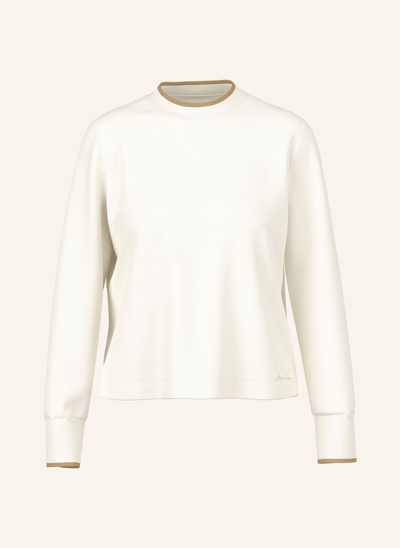MARC CAIN T-Shirt: WEISS / CREME