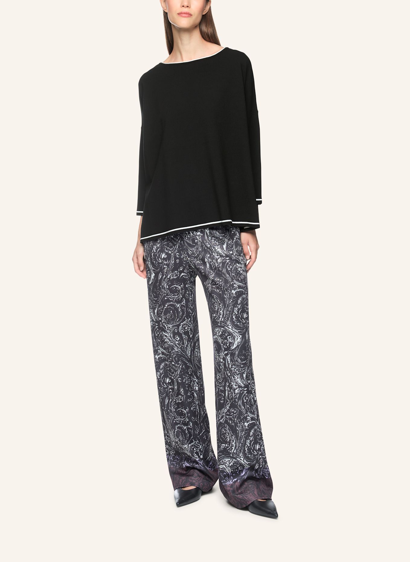 MARC CAIN Pullover: SCHWARZ