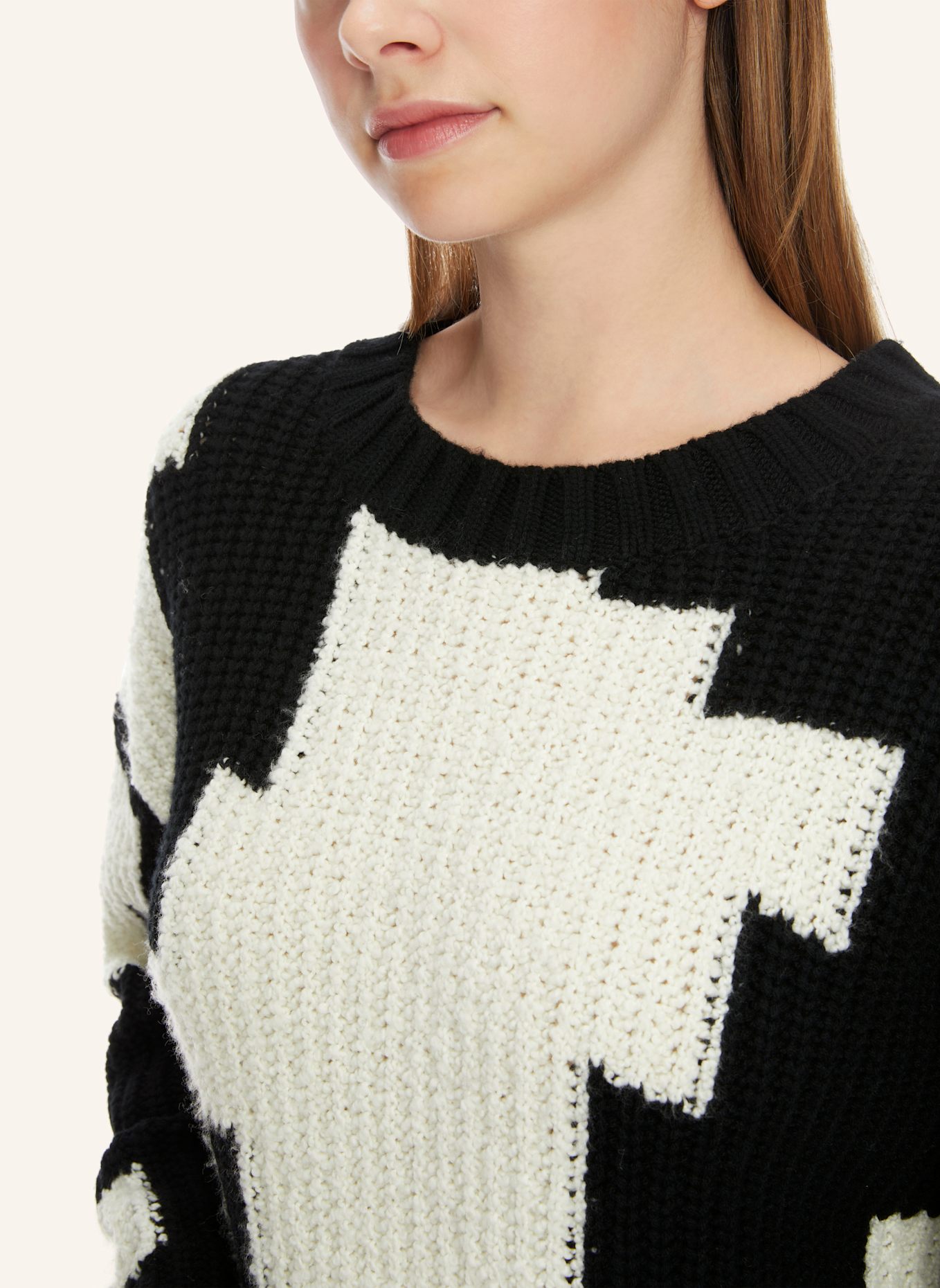 MARC CAIN Pullover, Farbe: SCHWARZ/ WEISS (Bild 3)