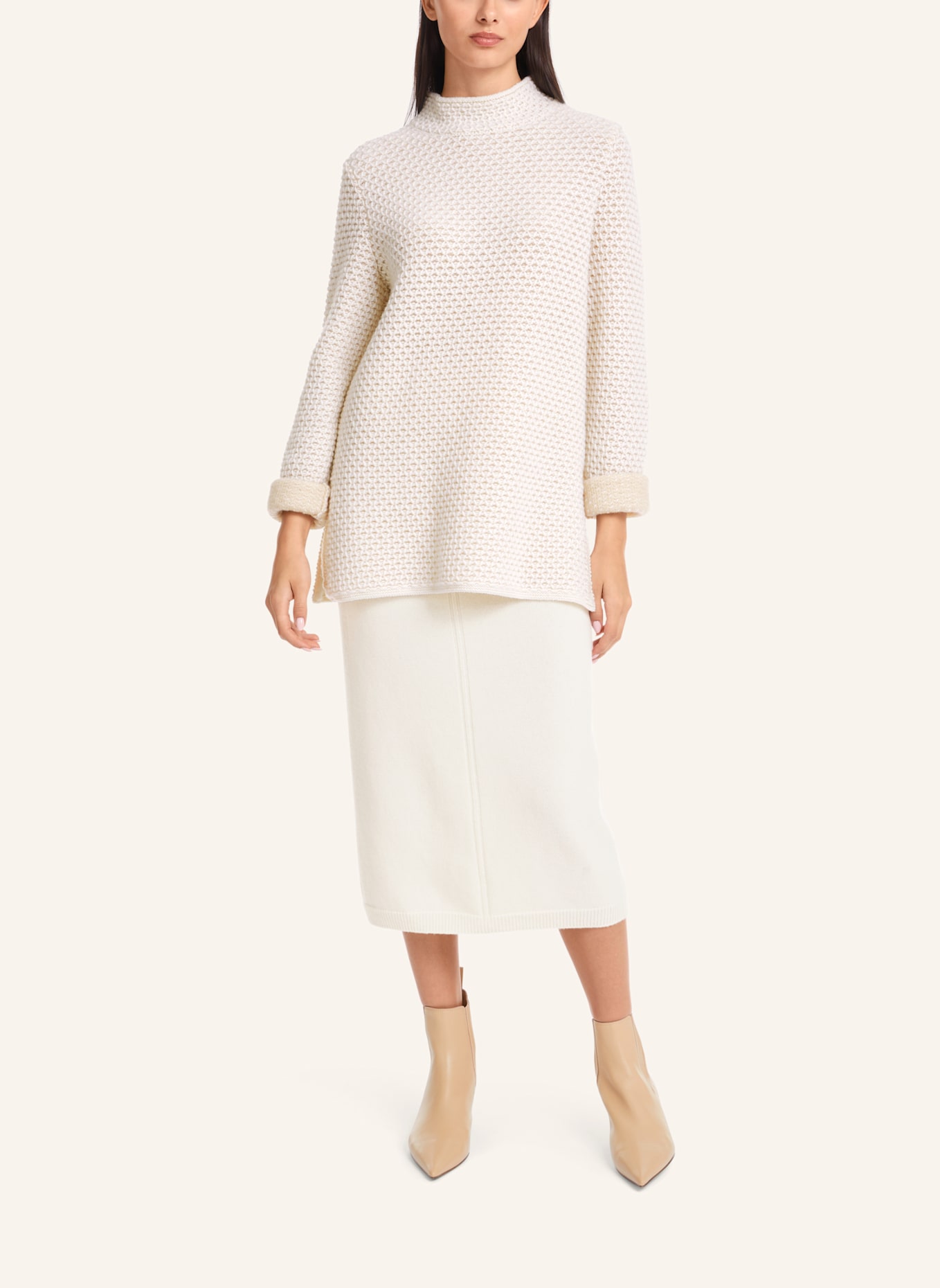 MARC CAIN Pullover, Farbe: WEISS/ CREME (Bild 4)