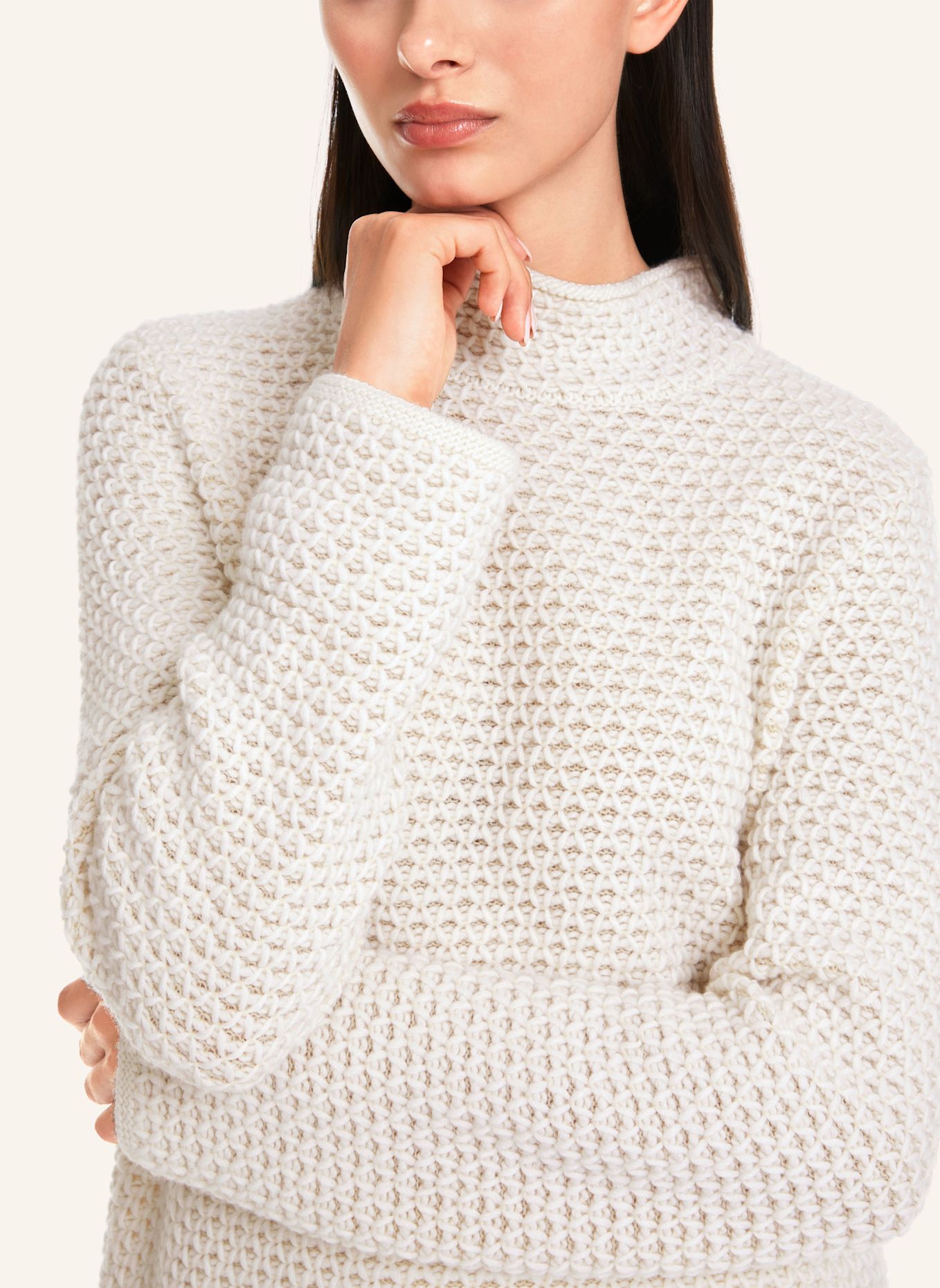 MARC CAIN Pullover, Farbe: WEISS/ CREME (Bild 3)