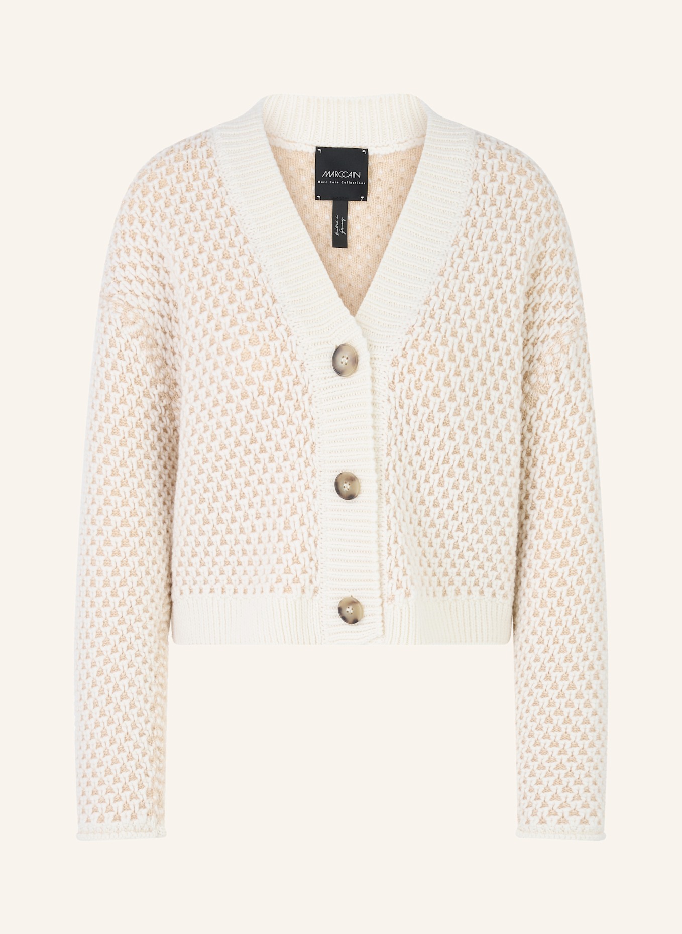 MARC CAIN Cardigan, Farbe: WEISS/ CREME (Bild 1)